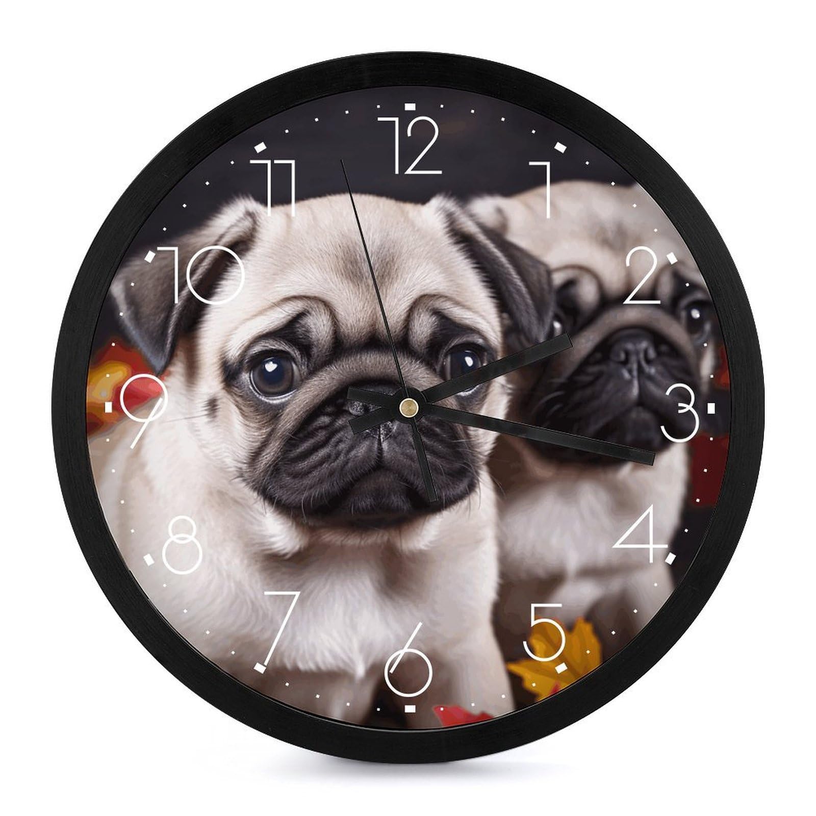 Horloge murale silencieuse sans tic-tac dotée d'un grand cadran blanc lisible de 25,4 cm
