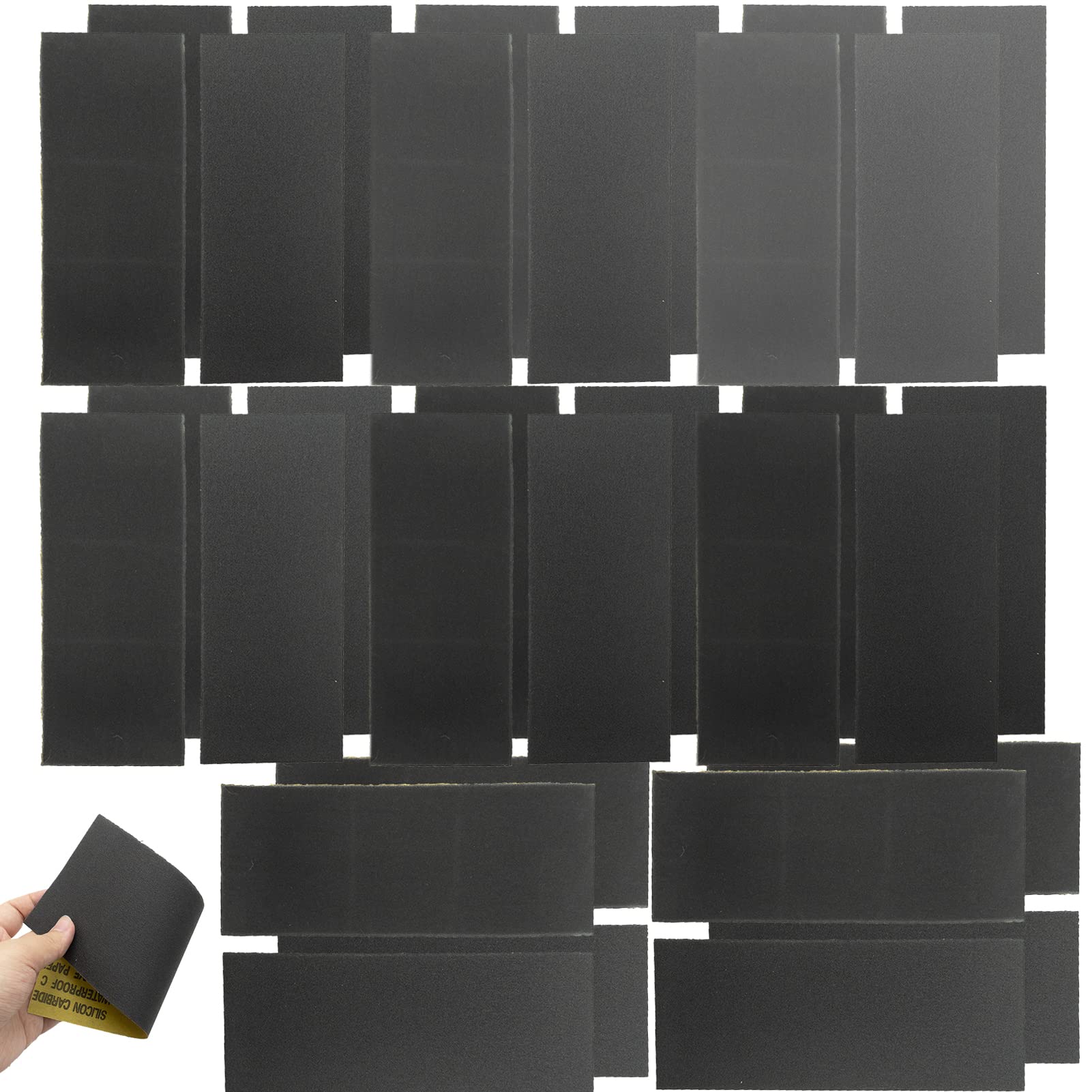 Szxmdkh Assorted 56 Pcs Wet And Dry Sandpaper 120 To 3000 Grit Sanding Paper, Emery Abrasive Sanding Paper Sheets For Wood Furniture Turning Finishing Car Metal Plastic Glass Drywall Sandpapers