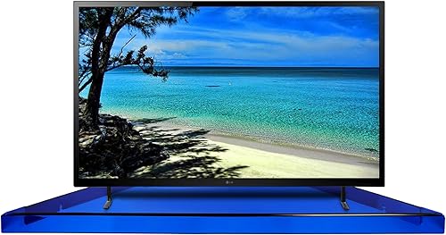 evron Moderno estante esquinero para TV de 50 pulgadas, soporte triangular de acrílico montado en la pared con elegante diseño de color, decoración