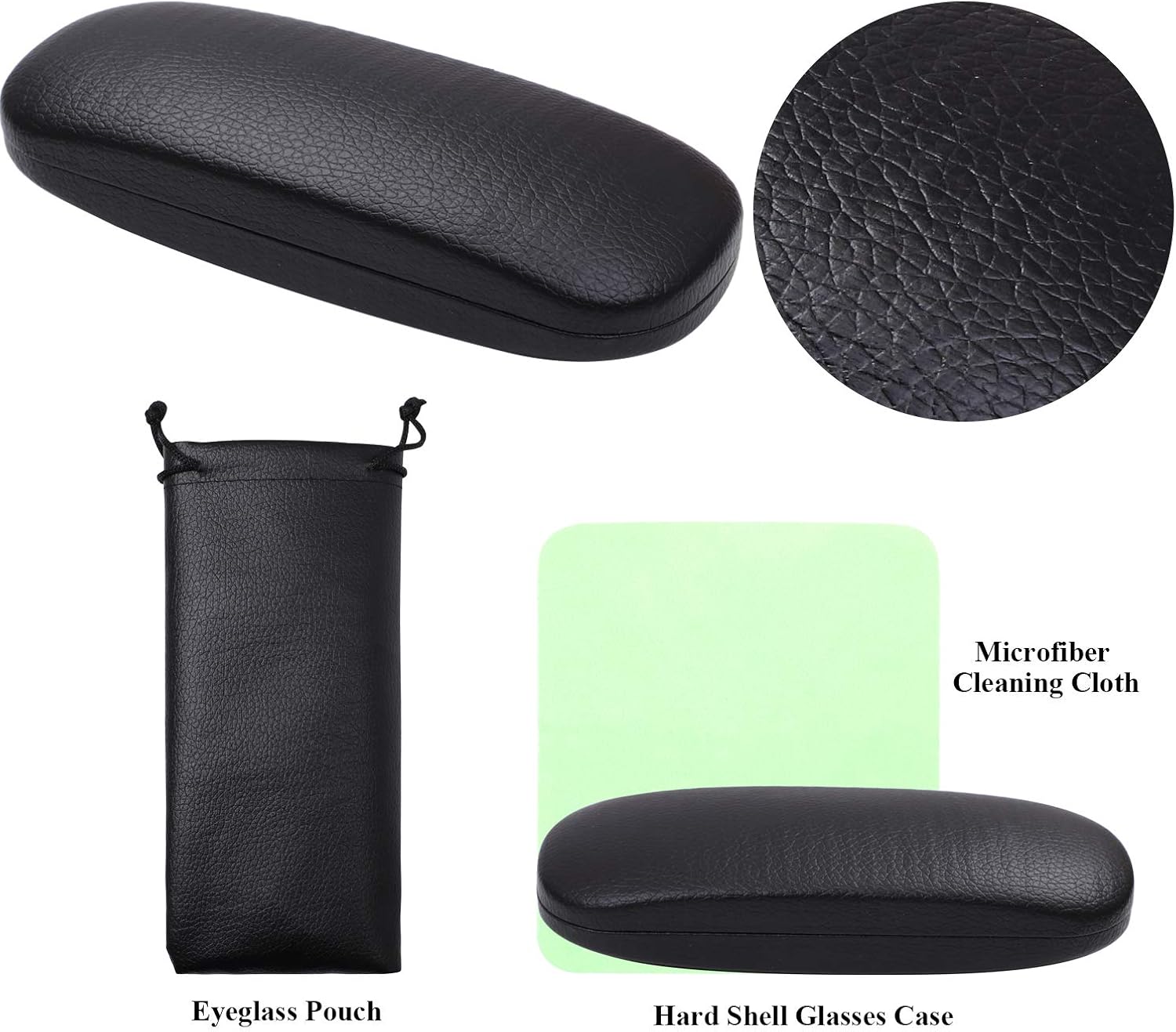 URATOT 4 Pack Hard Shell Glasses Case Leather Glasses Protective Case at  Women’s Clothing store