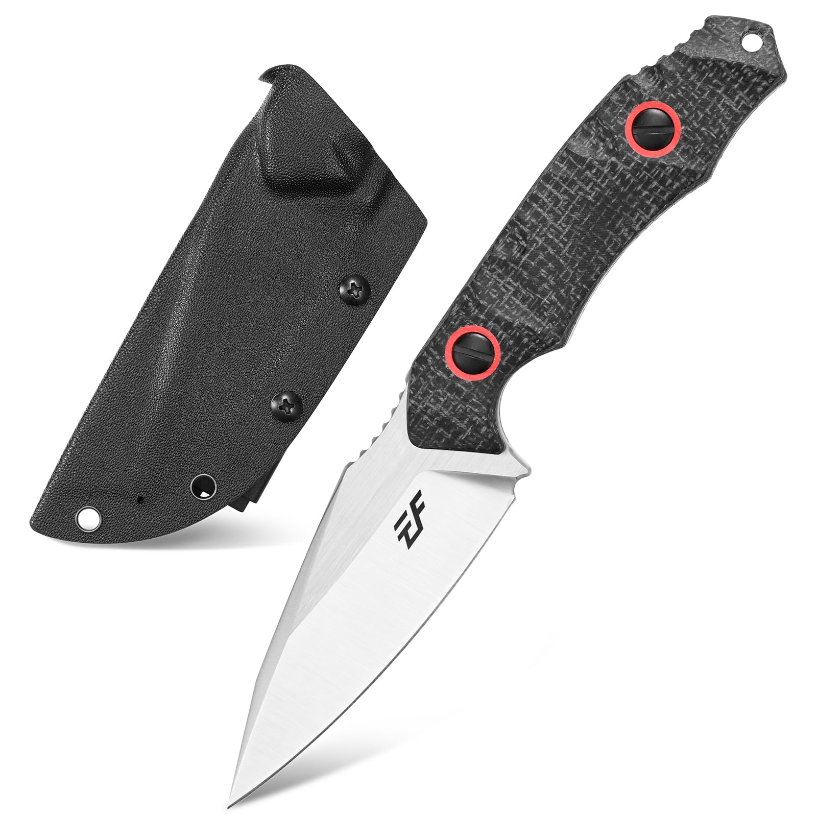 EF136 Fixed Blade Knife, 154CM Steel Blade,Micarta Handle Full Tang EDC Tool Fixed Knifes for Working Camping Survival