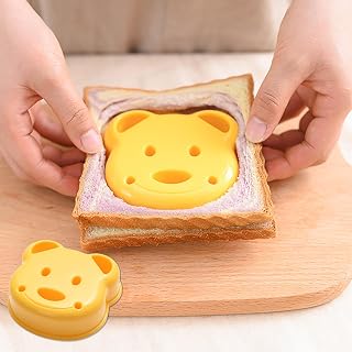 Cartoon Bear Sandwich Mold Food Cutter for Bento Box, Lunchbox Accessories, DIY Breakfast and Meal Prep Tools