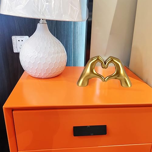 Miniatura 3 de Estatuas de gestos de mano, estatua de dedo de amor en forma de corazón, escultura de arte moderno, dedo personalizado, decoración del hogar para