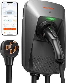WOLFBOX 40amp Level 2 EV Charger,NEMA 14-50 with J1772 Connector,240VWE40