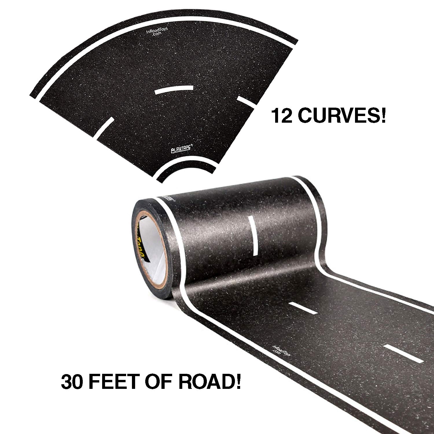 Buy PlayTape Black Road Tape ― Includes Street Curves, Tape Toy Car