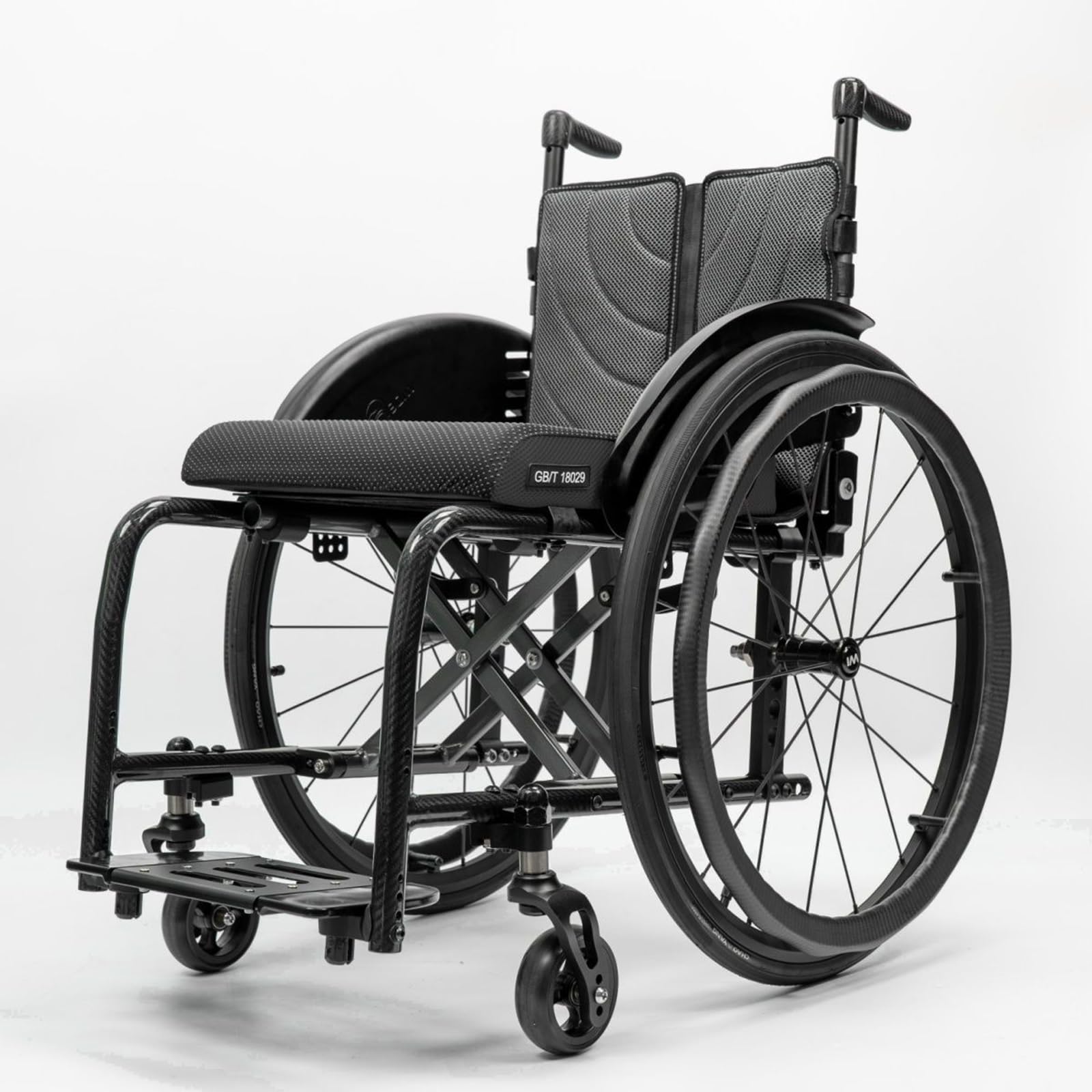 Professionelle Sportrollstühle, Superleichter Rollstuhl mit Aluminiumrahmen, zusammenklappbar, selbstfahrend, manueller Sportrollstuhl,Klapp -Reise -Rollstuhl(Seat width 42cm/16.5in,B)