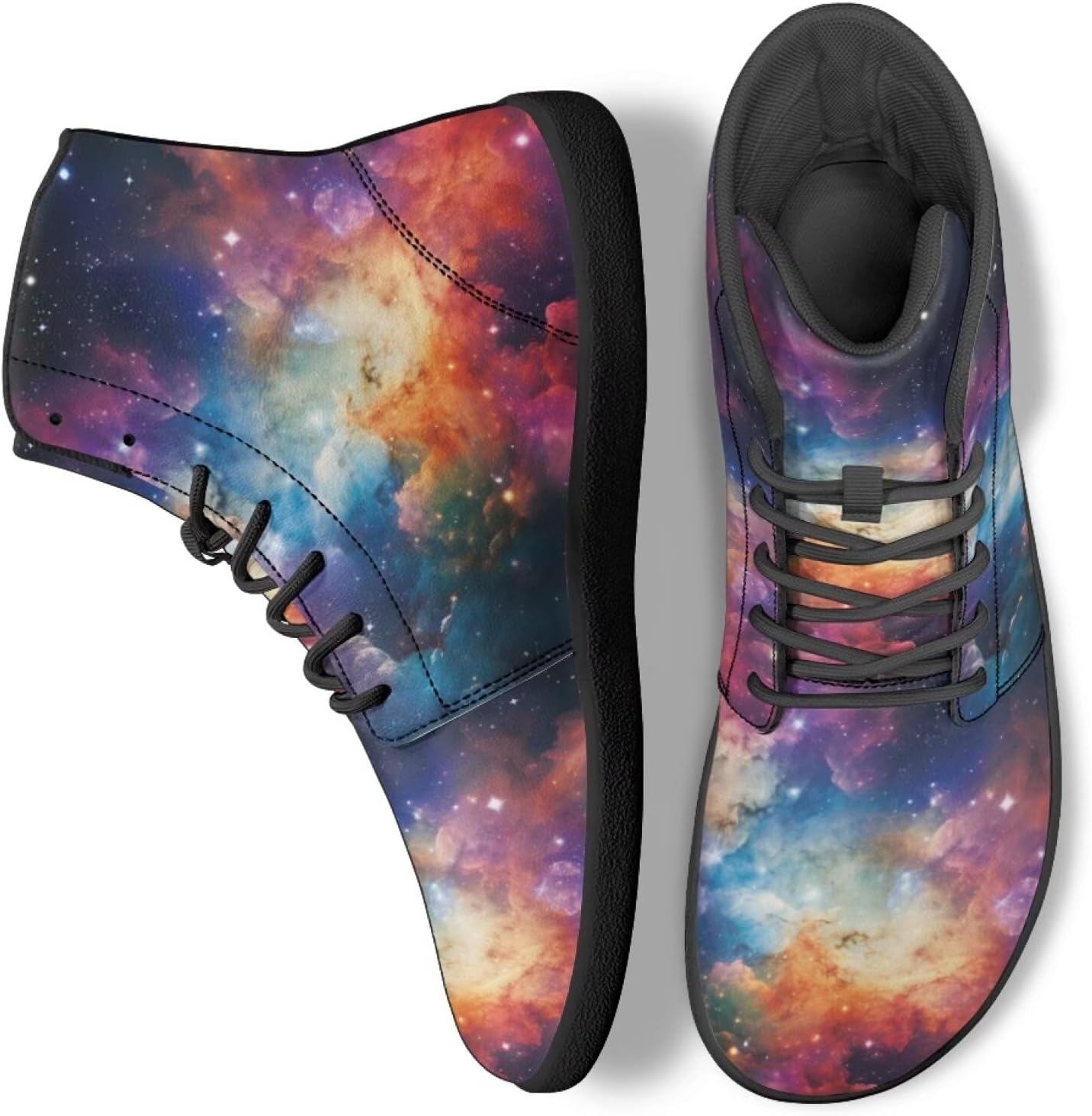 Binienty Unisex Men Women Barefoot Shoes Lace up High Top Minimalist Flat Sneakers Cross-Trainer Footwear