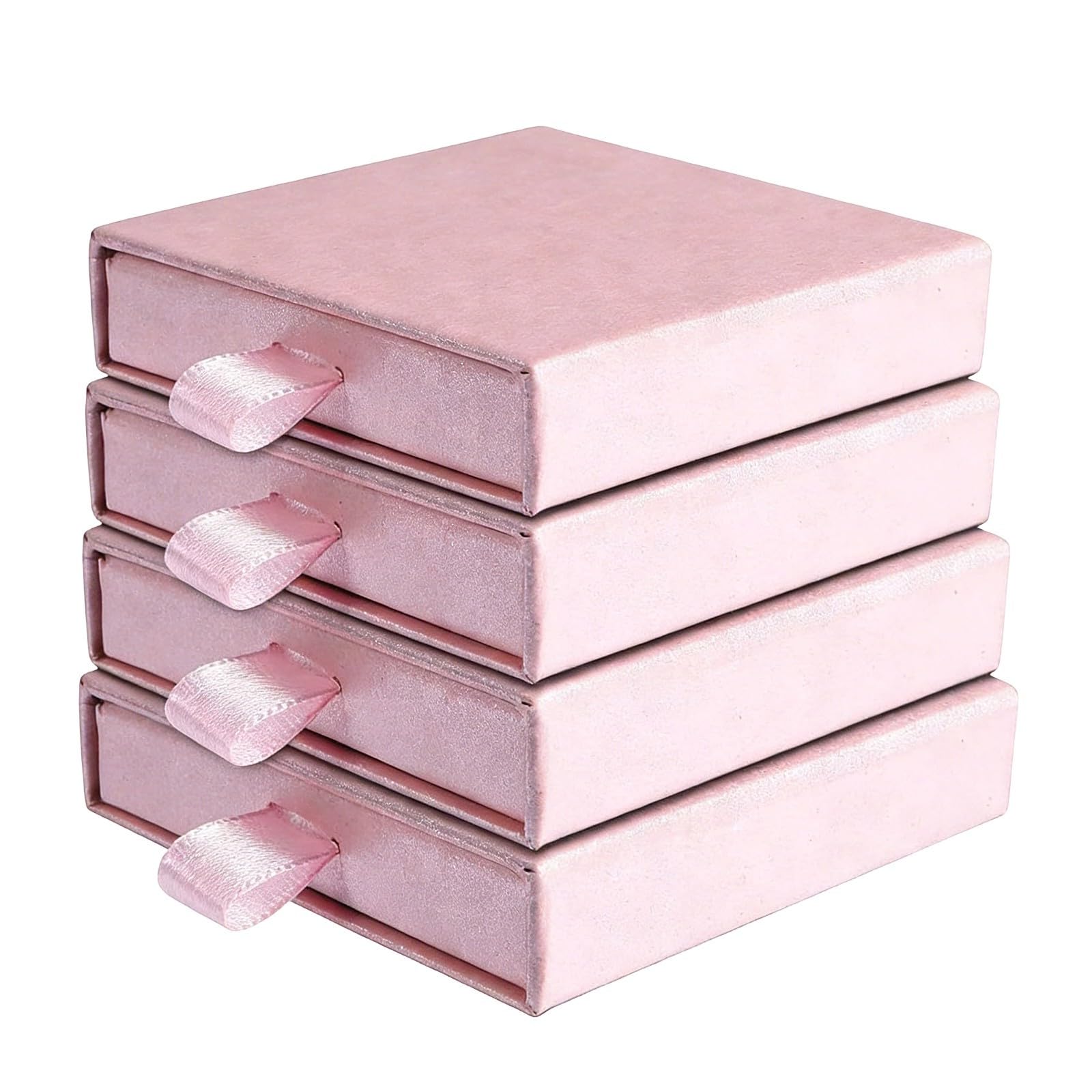 Xjdzineq 4Pcs Jewelry Packaging Boxes Earrings Organiser Paper Storage Boxes for Necklace Bracelets Brooch Pin Jewelry Storage Gift Wrapping Box