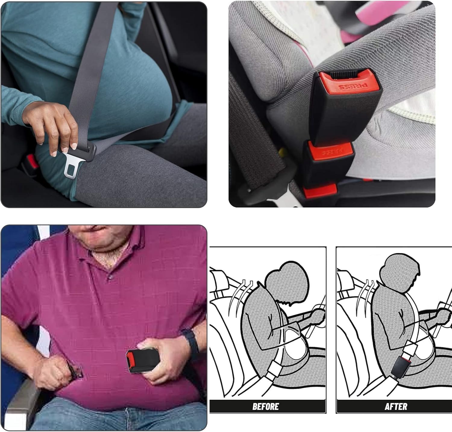 2pc Car Seat Belt Pads — view 4