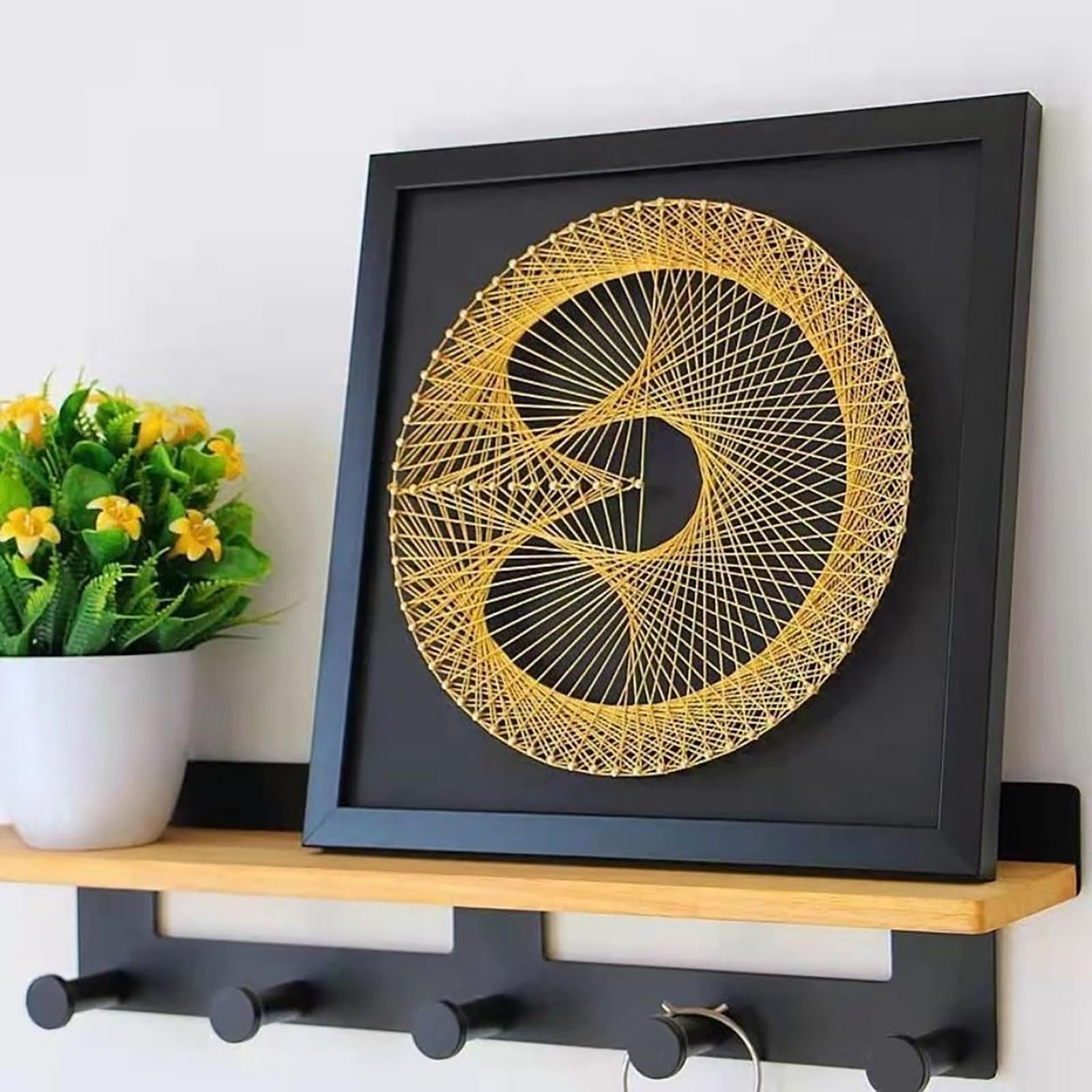 3D String Art Bastelset für Anfänger für Erwachsene und Anfänger, einzigartiges Geschenk(A4,30 * 30CM)