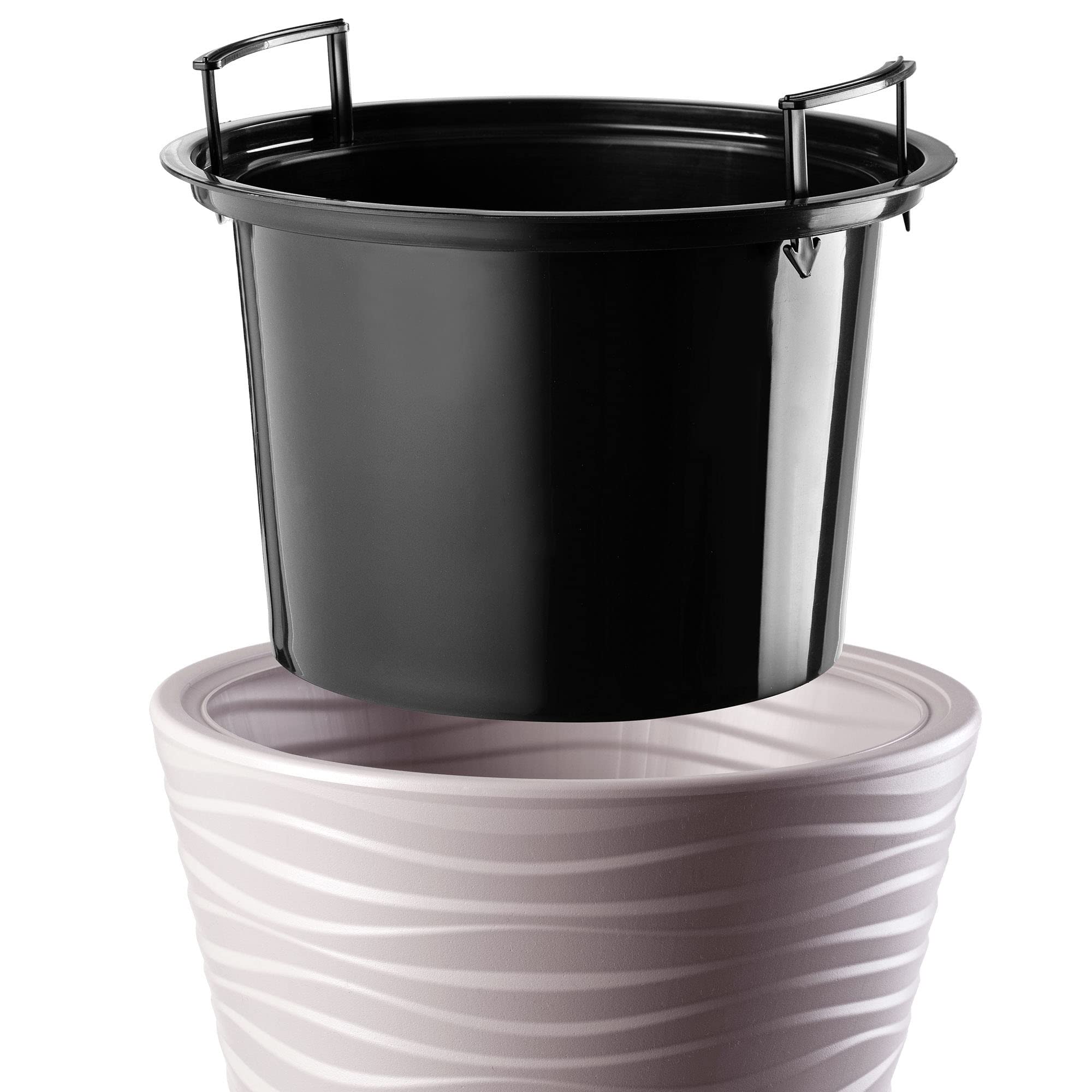 KADAX Pot de Fleurs Haut pour Intérieur et Extérieur, Jardinière avec Grande Taille et Conception Résistante aux Intempéries, Grand Bac à Fleur (Beige, 40 cm)