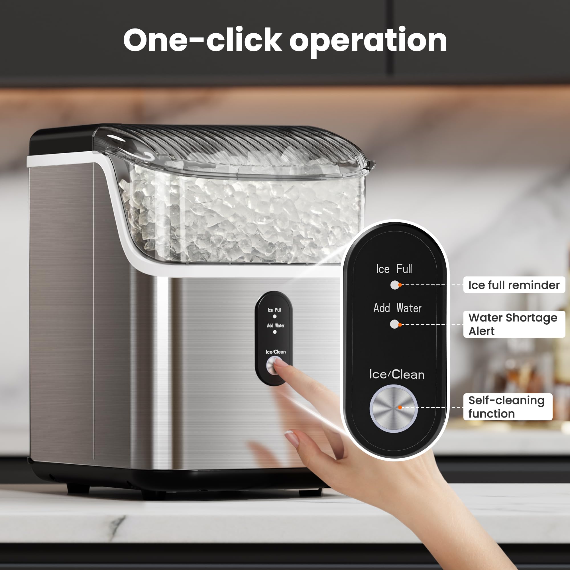 Electactic Ice Maker Countertop, Ice Machine on Fridge.com