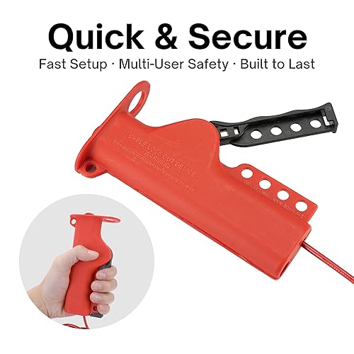 Miniatura 4 de Boviisky Cable de metal recubierto de bloqueo de cable de mano, 6 piezas, diámetro del cable 0.15 pulgadas, longitud del cable 7.87 pies, cumple con