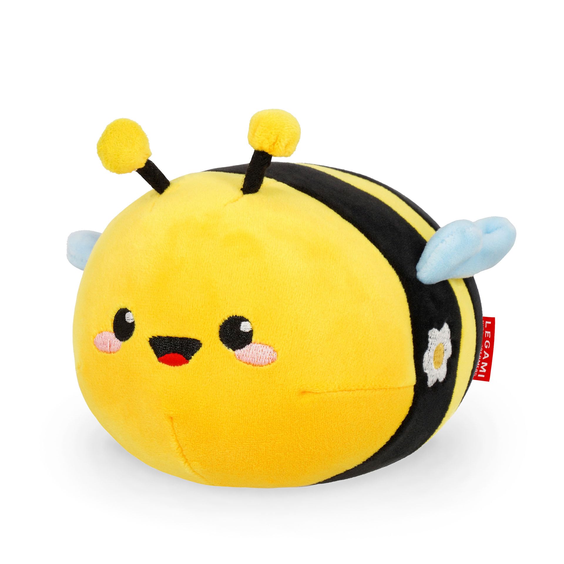 Legami - Peluche Super Soft!, Tema Bee, Tamaño Mini, con Tarjeta de Identificación Personalizable, se sostiene Solo, 14x15x12 cm