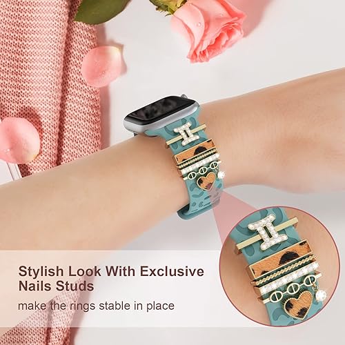 Miniatura 4 de Dijes compatibles con Apple Watch de 1.496, 1.575, 1.614, 1.654, 1.732 y 1.772 pulgadas, 12 anillos decorativos de constelación de diamantes