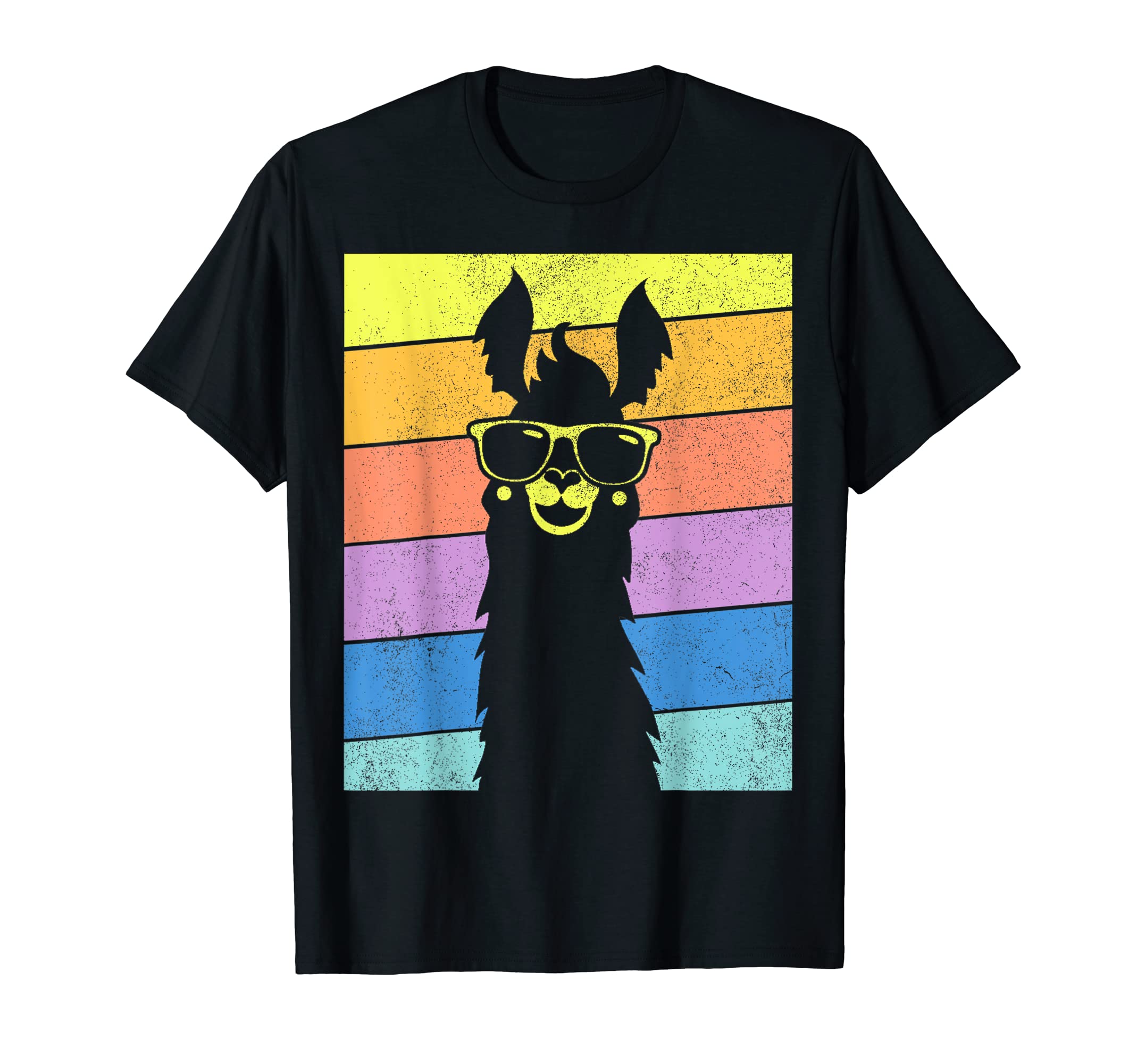 Vintage Retro Style Llama Alpaca 80's Llama Lovers Gift T-Shirt