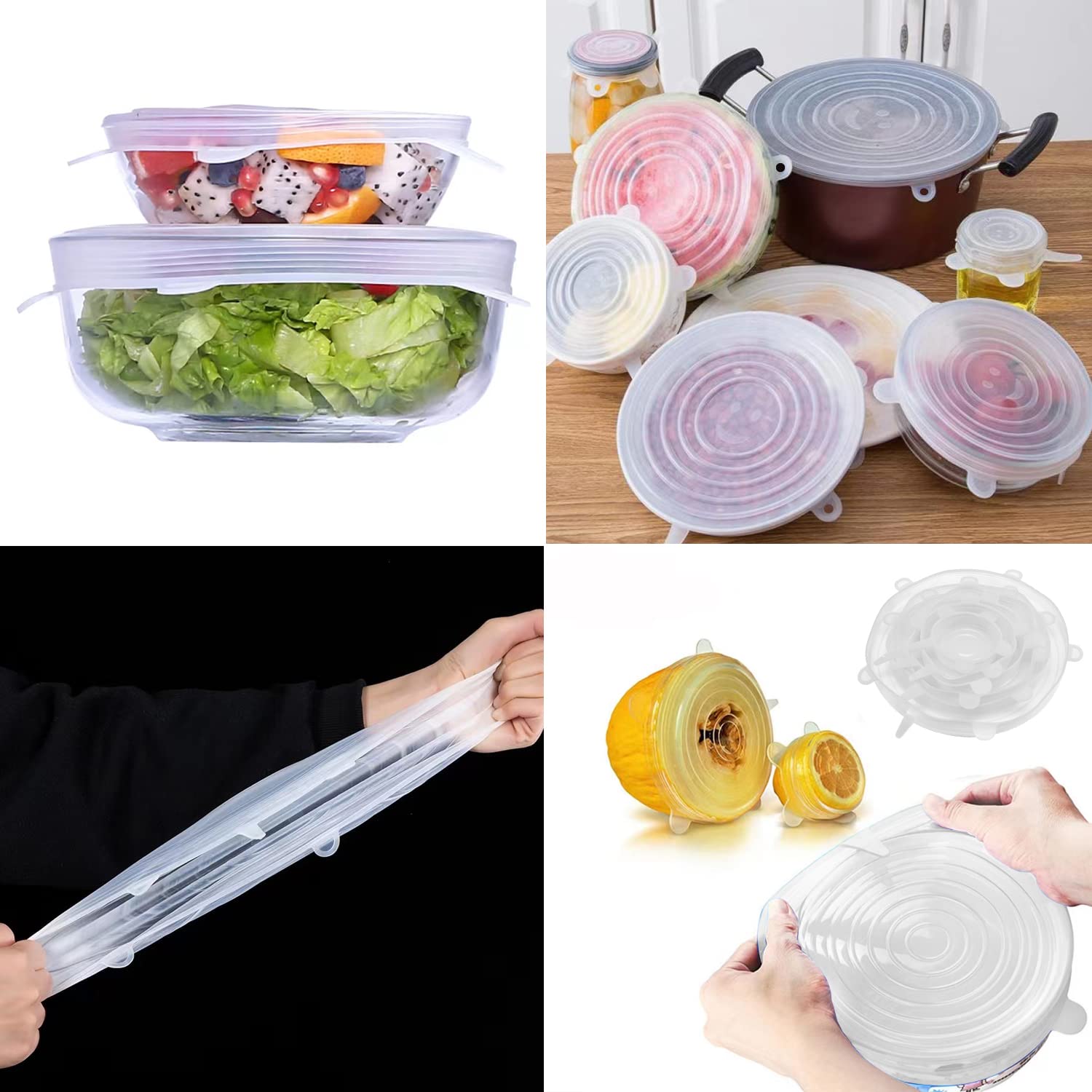 6 Coperchi In Silicone Elastici - Ideali Per Barattoli, Ciotole E Tazze - Foto 10