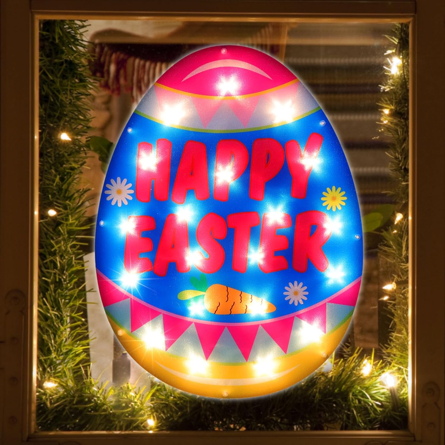 LAMPHOME Light Up Easter Eggs Waterproof Indoor Outdoor