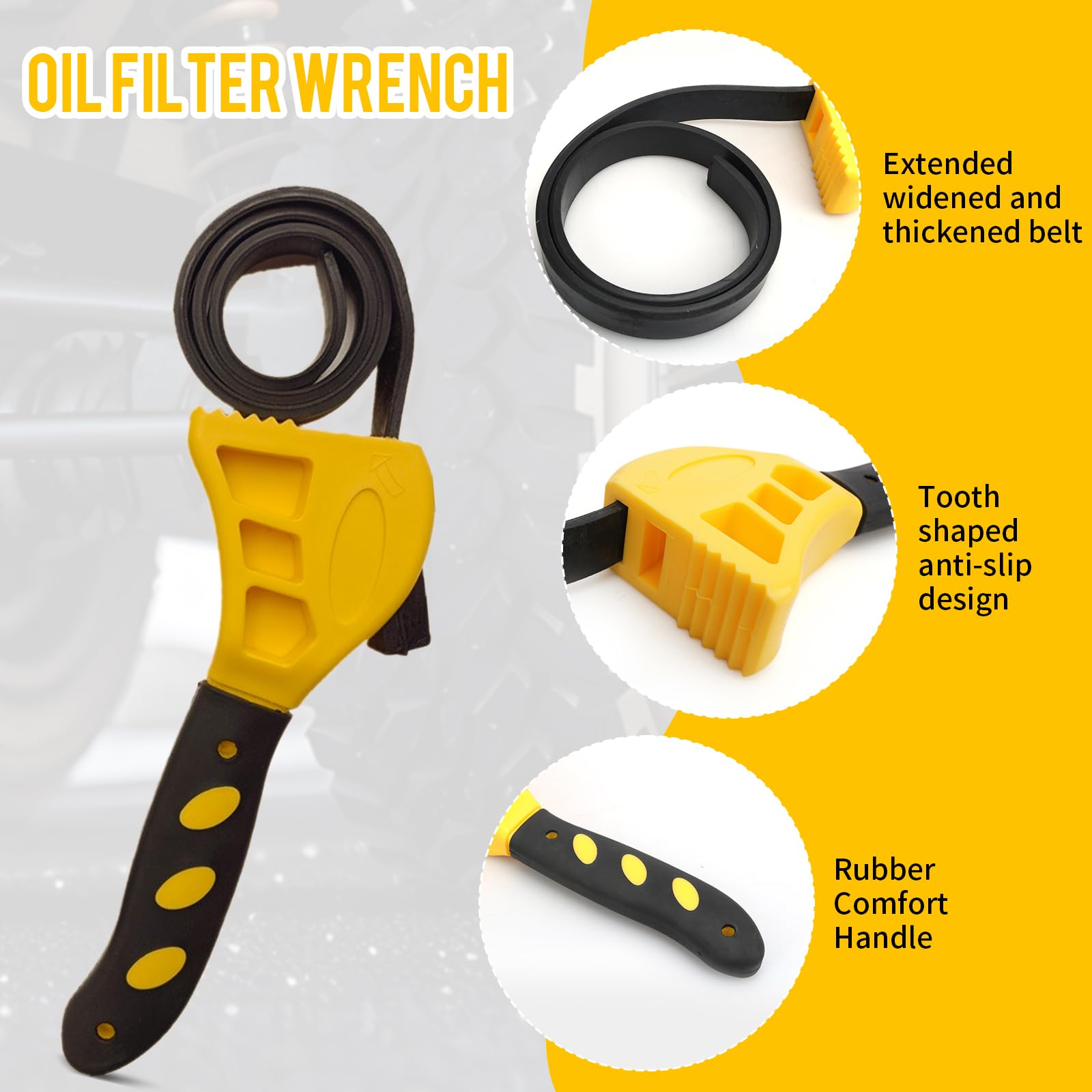 DHSWNNG 2PCS Boiler Magnetic Filter Spanner Rubber Strap Wrench Oil Filter Removal Strap Wrench for Plumbing Universal Magnaclean Spanner for Pipes Shower Head - Image 4