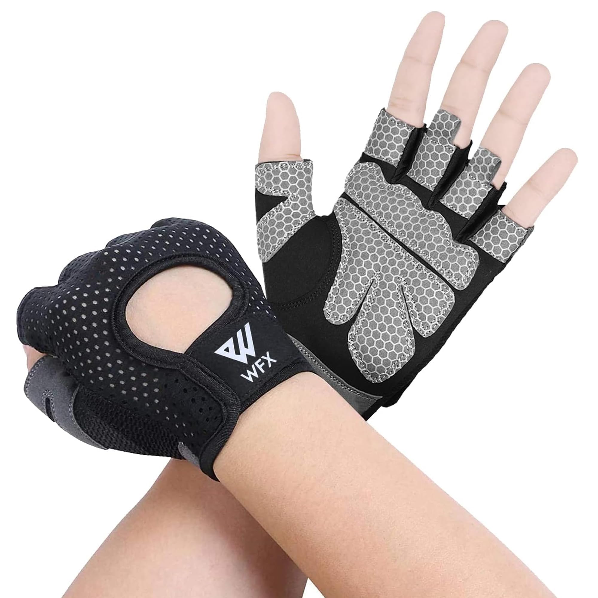 WESTWOOD FOX Fitness Handschuhe Atmungsaktive Trainingshandschuhe für Damen und Herren Gewichtheberhandschuhe Bodybuilding Gym Übung rutschfestes Crossfit Krafttraining