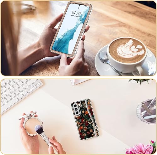 Miniatura 7 de ESDOT Funda protectora para Samsung Galaxy S22, grado militar, prueba de caídas de 21 pies, funda resistente con diseños de moda para mujeres y