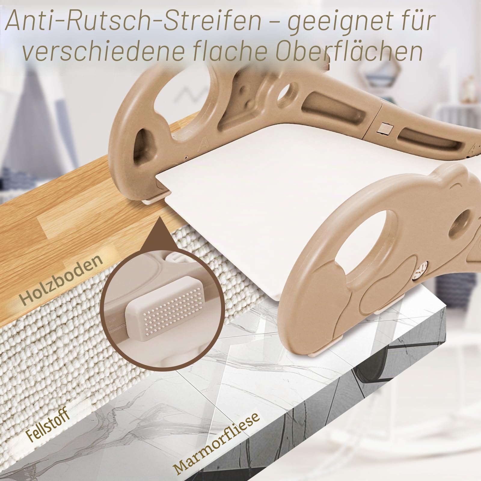 Sofa Rutsche, Kinderrutsche, Mini Kletterrutsche für Bett oder Sofa, Indoor & Outdoor Spielausrüstung für Jungen und Mädchen (Khaki)