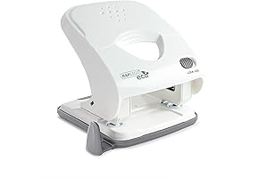 Rapesco Soft White 2-Hole Punch for Effortless Punches