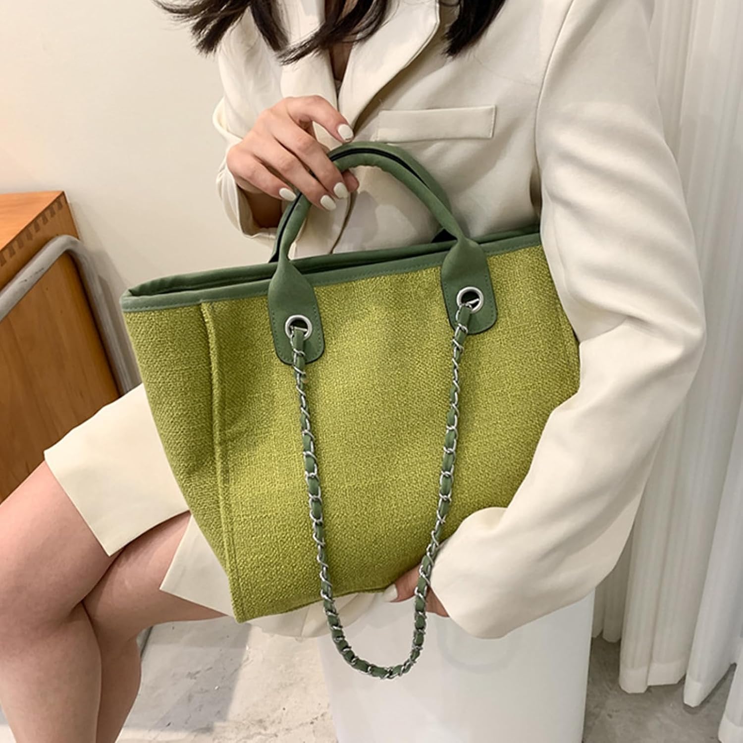 Tote Bag for Women Large Canvas Travel Handbags Bag Womens Work Tote Bags With Zipper Cute Bags - Image 2