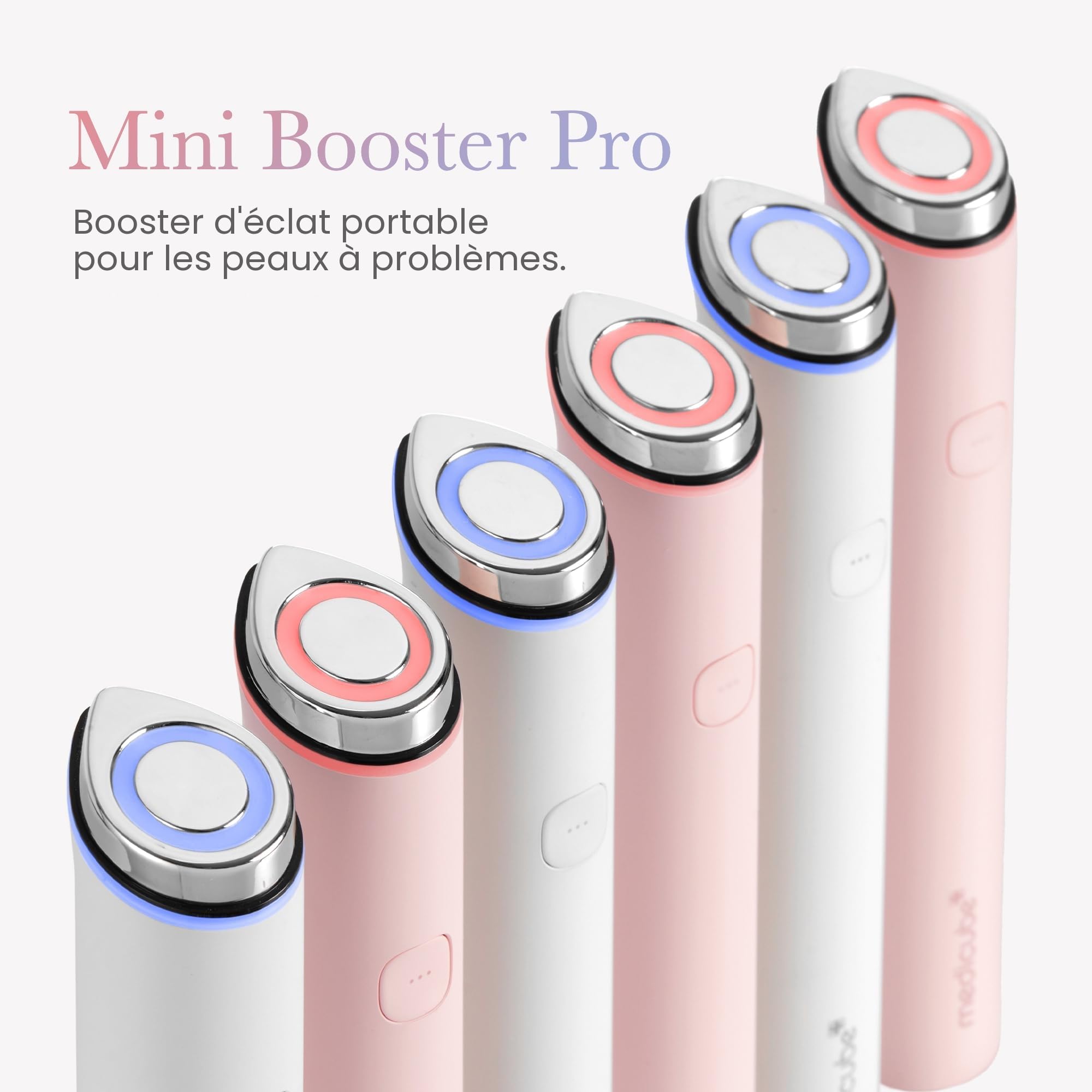 medicube Booster Pro Mini White | Outil de soin du visage à la maison - Booster Glow pour peaux vitrées, stimuler l'absorption des soins de la peau, soins de la peau coréens