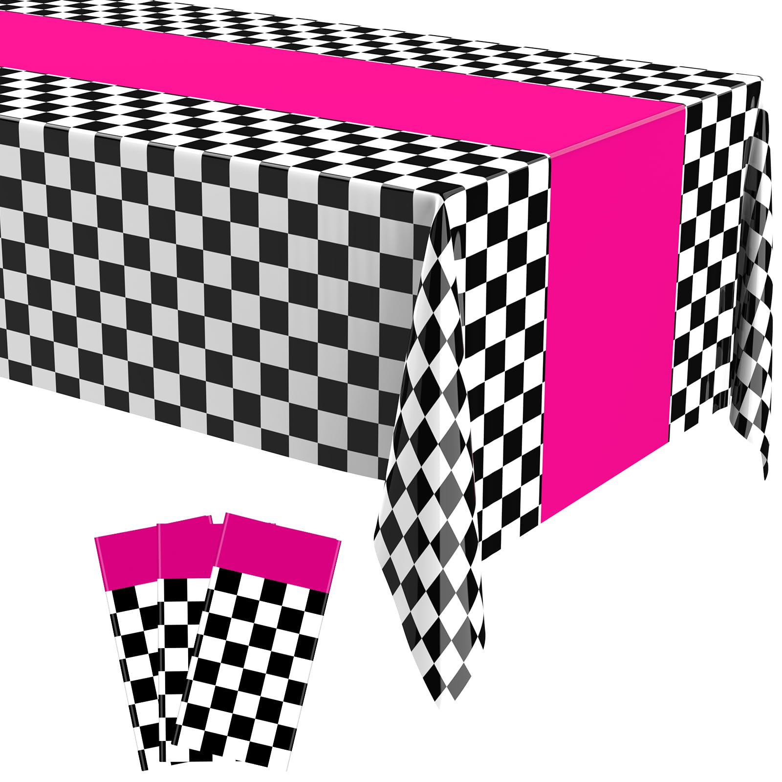 Irenare 3 Sheets Car Birthday Party Supplies Racing Party Decorations Road Tablecloth Racetrack Table Runner Table Covers for Car Theme Birthday Party