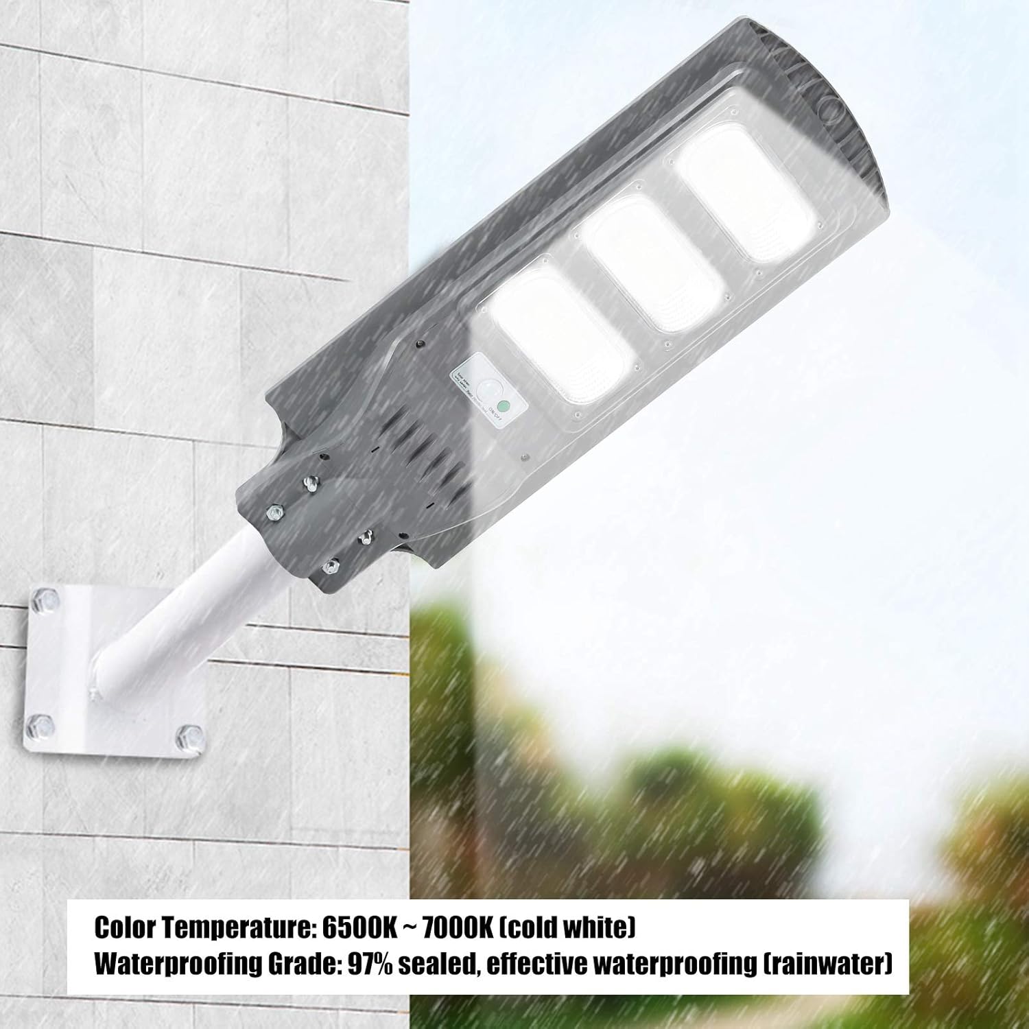 Yosoo Street Light Motion Sensor, 351 LEDs Solar Street Lamp 150W Motion Sensor Lamp for Garden Courtyard Night Lighting