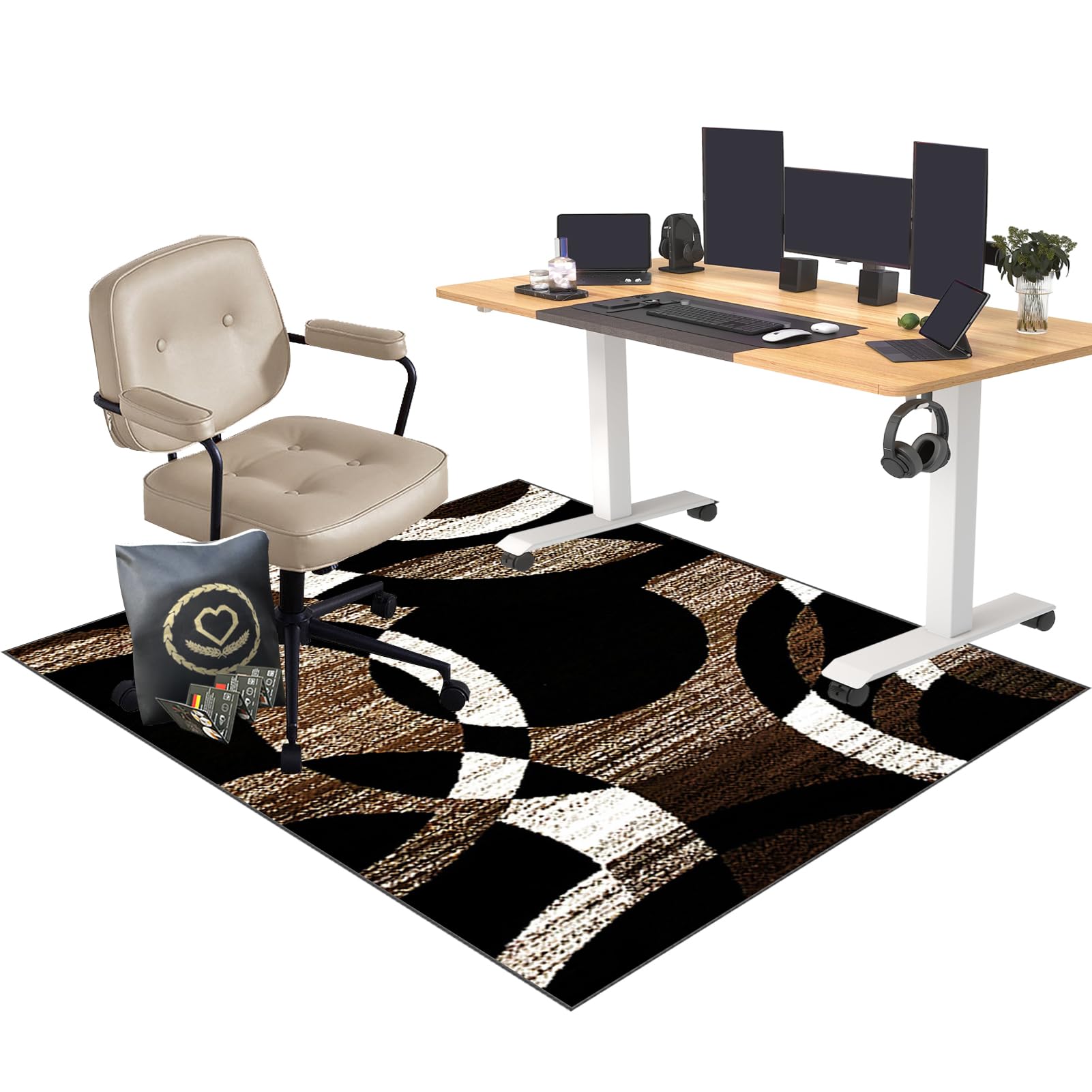 CCTSA 70 x 100 cm Heavy Duty Office Chair Mat for Hard Floors | Floor Protector for Rolling Chair | Desk Protector Mat | Floor Protection Mat | Gaming Chair Mat for Carpet Floors