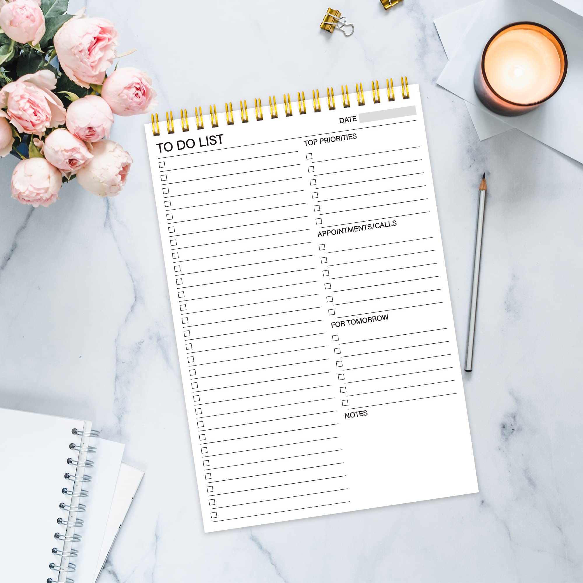 To Do List Notepad - 160pages Daily Planner Notepad Double Side Use To Do List Notebook, 6.5" X 9.8" Task Organizer with Checklist for Productivity Simple Layout 3
