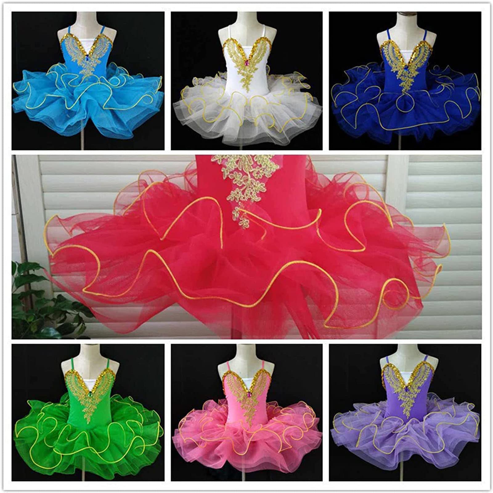 Enfant Filles Robe Ballet Justaucorps Gymnastique Robe Body Vêtements Danse avec Jupe Tutu