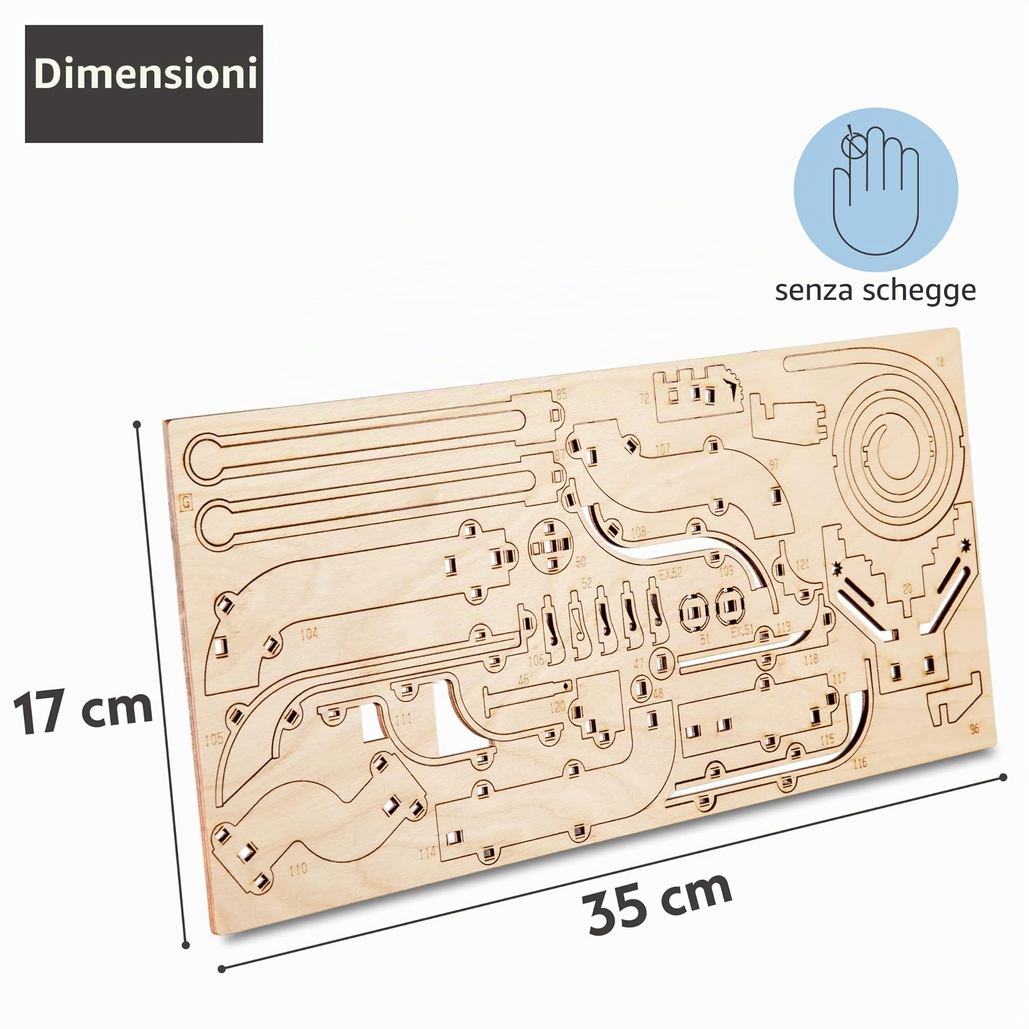 Pista per marmi in legno Charlie – Modellismo – Puzzle in legno 3D – Smart Games regalo – Giochi di mattonelle in legno – pista a sfera per adulti – puzzle in legno – pista per biglie di legno