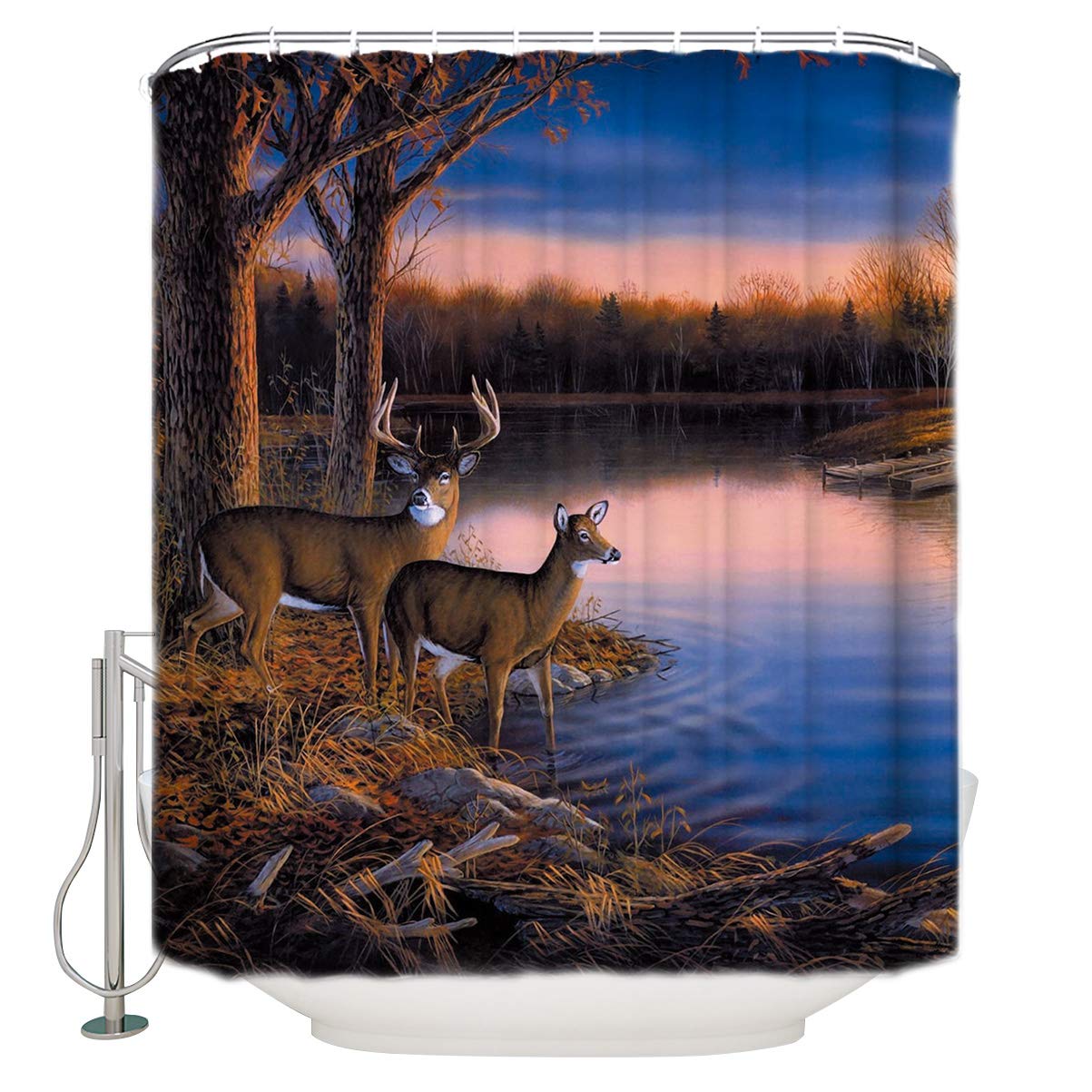 Deer Shower Curtains Curtains & Drapes