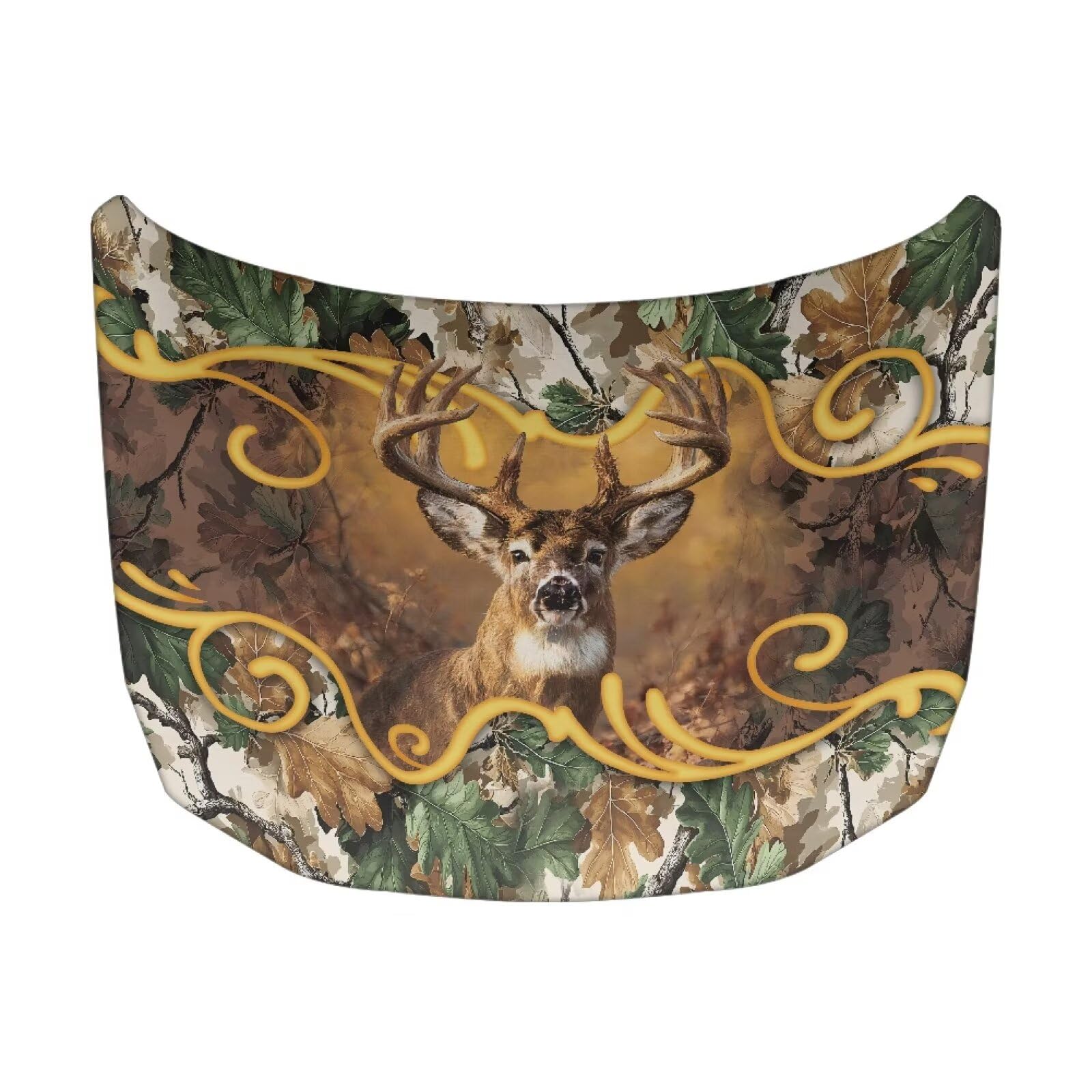 Car Hood Cover All-Season Protection Deer Print Car Hood Cover Protector Stretch Polyester Fabric Covers Removable Automotive Accessories Ft Fits Most Cars