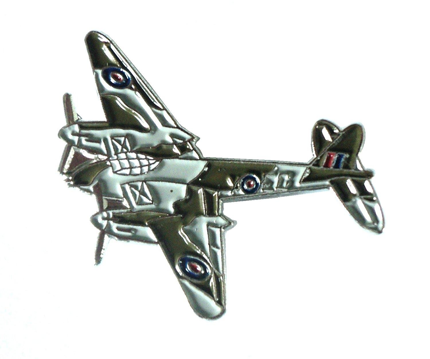 WW2 de Havilland Mosquito RAF Military Aircraft Metal Enamel Badge Brooch