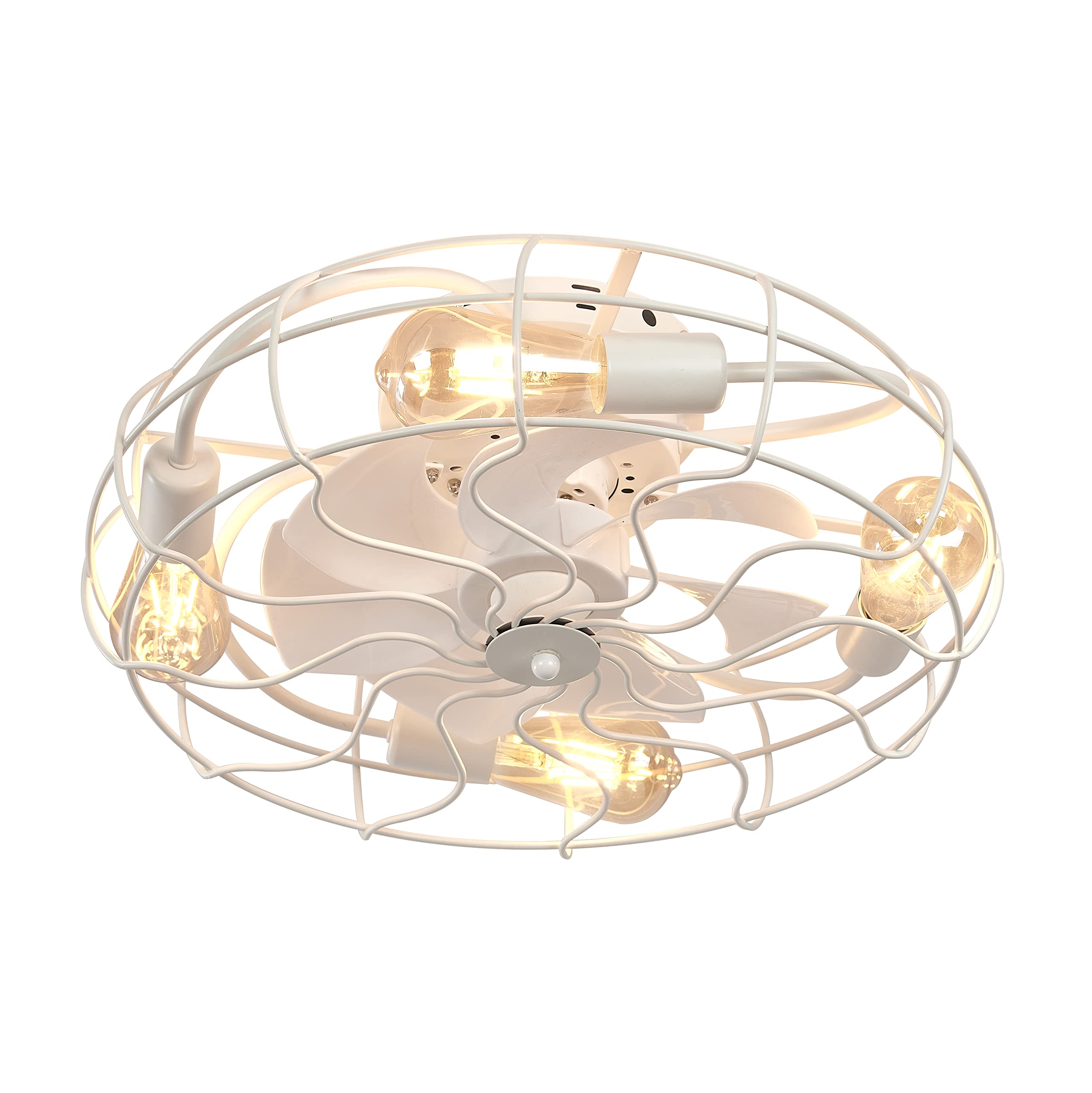 LMYDIDO 33cm LED Ceiling Fans With Lights, E27 Socket Reversible