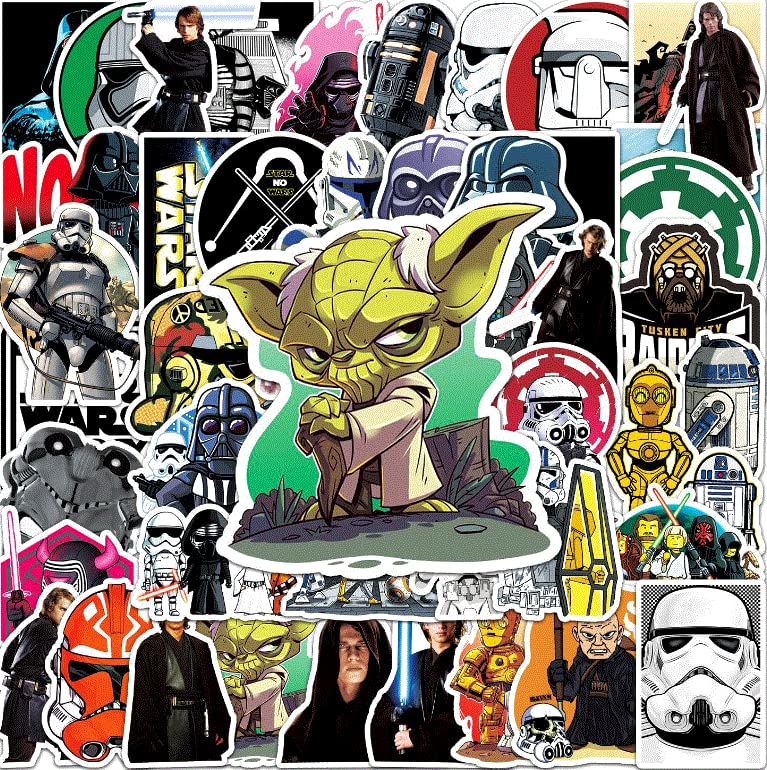 stickers star wars 50pcs, Autocollant, Stickers Autocollant Star Wars pour pc, vélo, Voiture, vélo, Valise, Murs et Meubles.(lot 50PCS)