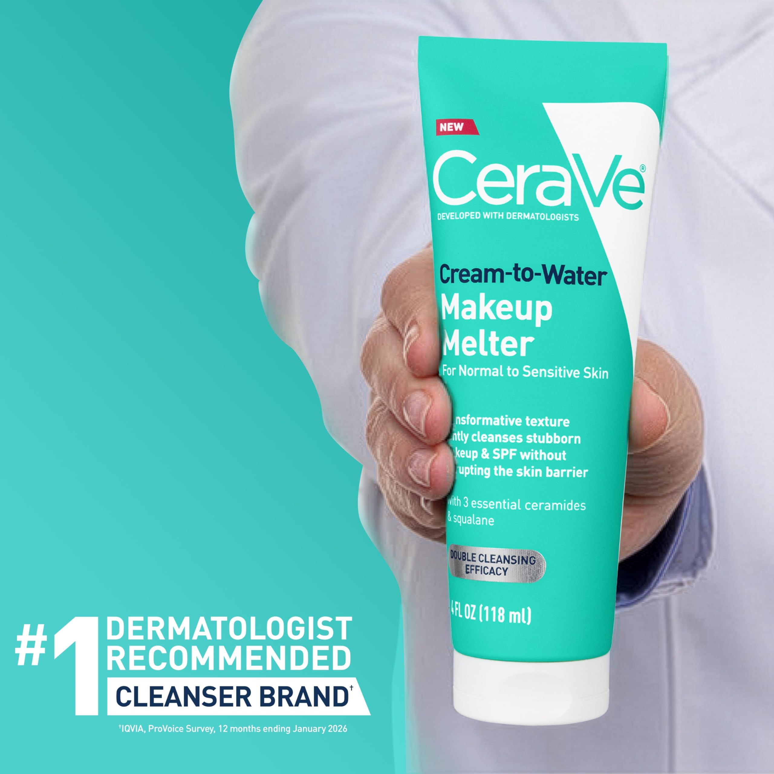 CeraVe Makeup Melter: Cream to Water Cleanser -8 CeraVe Makeup Melter: Cream to Water Cleanser -8