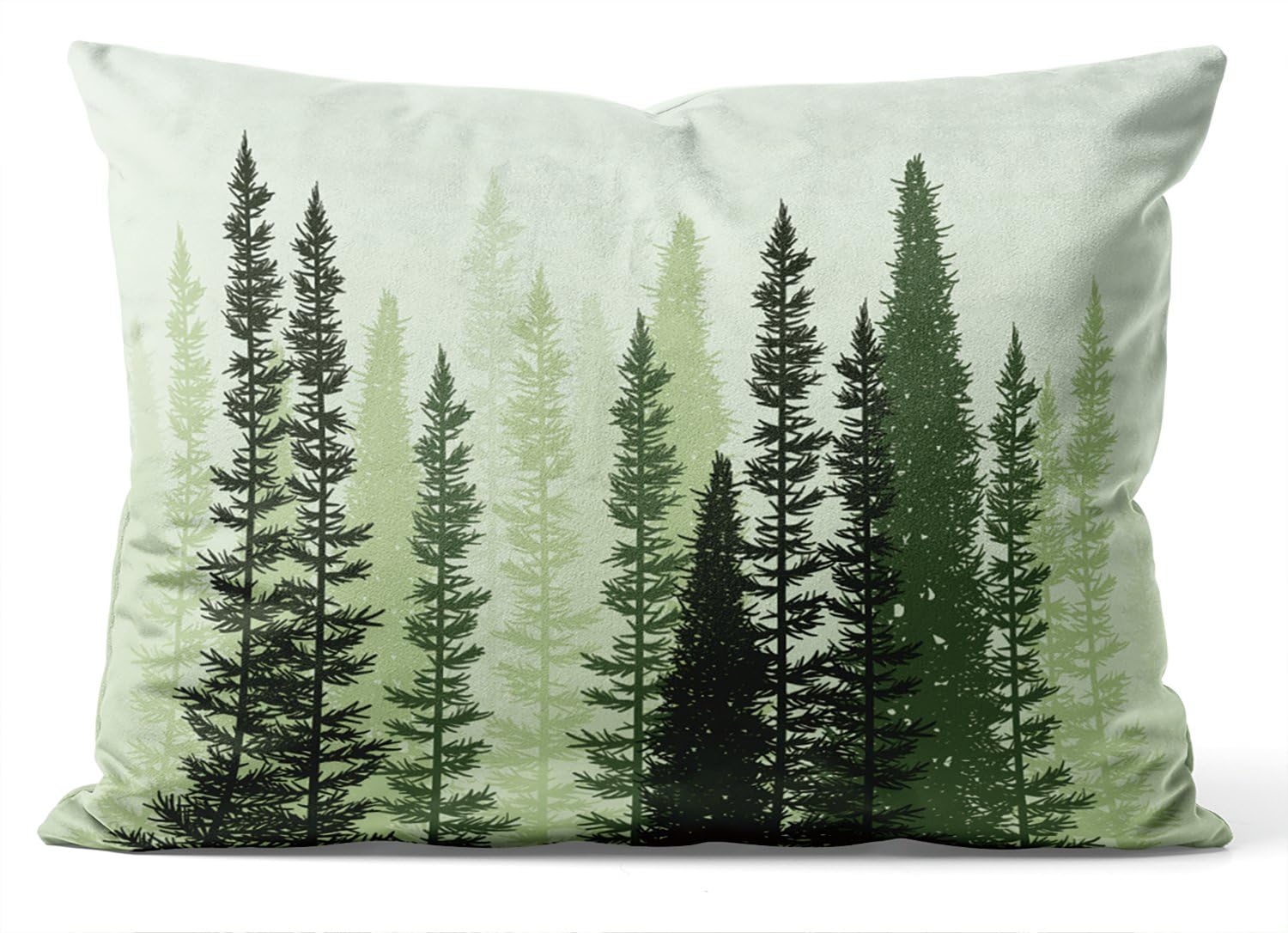 Healbrighting Pillow Cases Forest Green Summer Woods Evergreen Coniferous Trees Home Decorative Pillowcase Queen 20 x 30 Inch One Side Pattern Throw