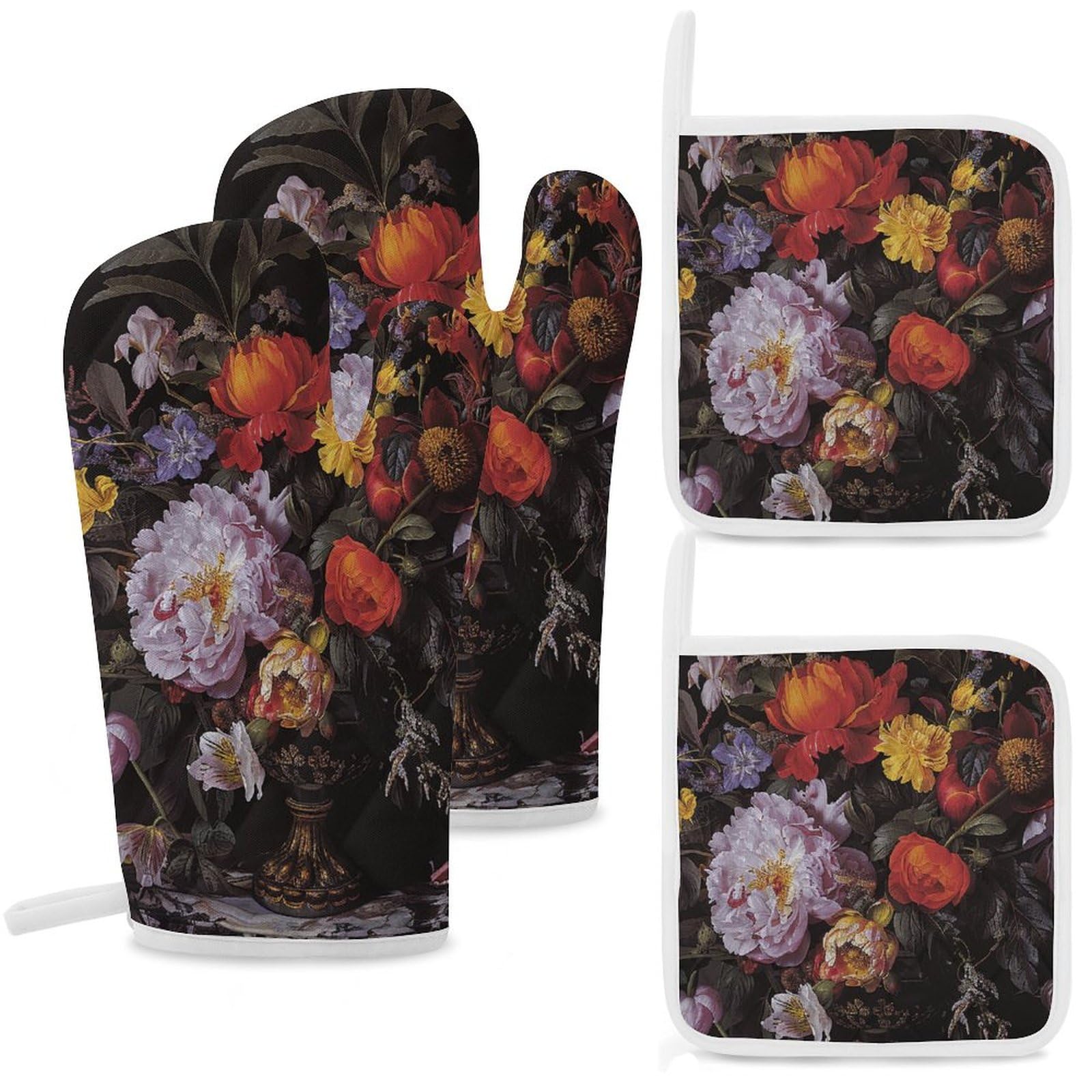 Maniques et maniques fleurs antidérapantes pour réussir vos sessions de pâtisserie et barbecue