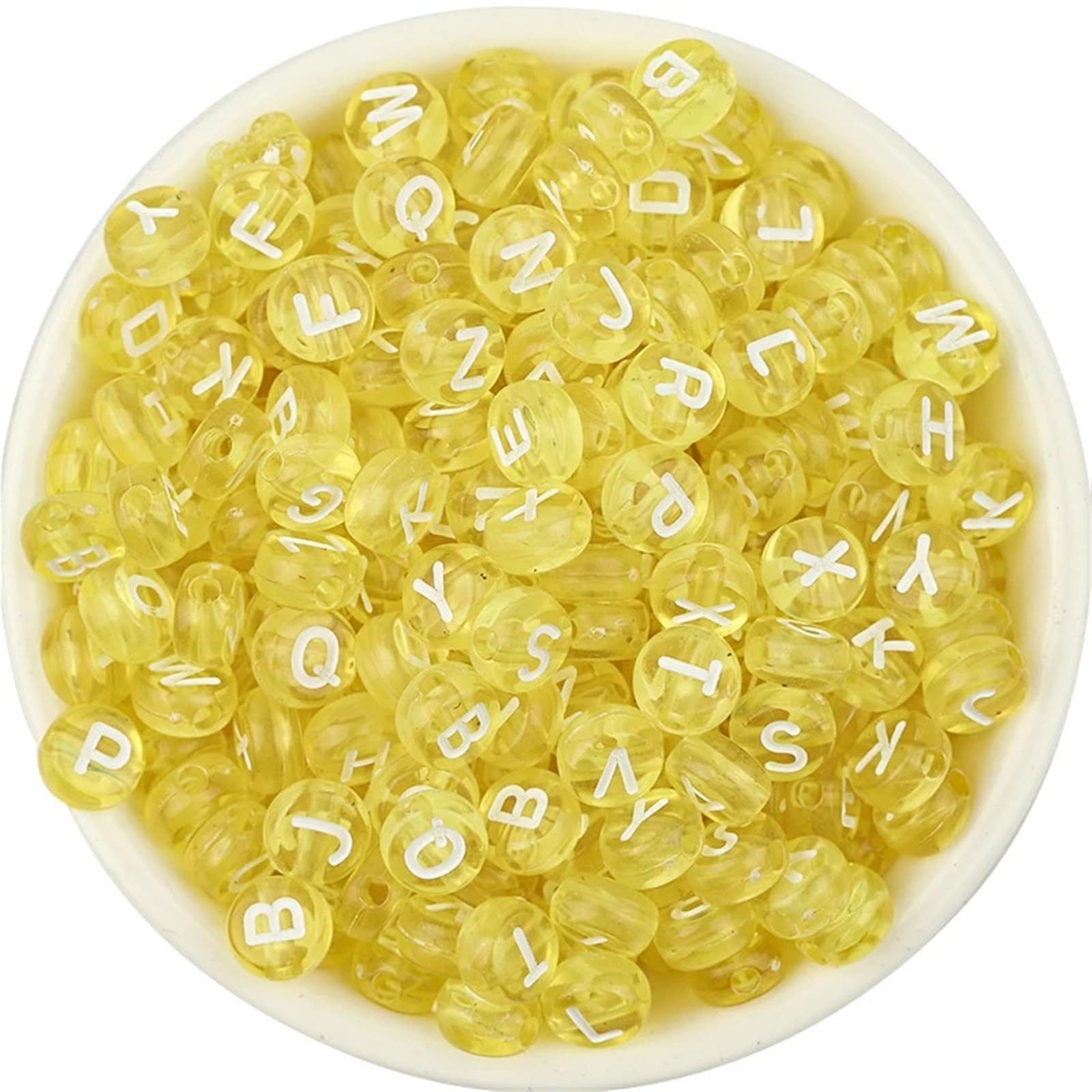 Perles de 7 mm en acrylique lot de 500 pour réparer et fabriquer des bracelets sans surpoids