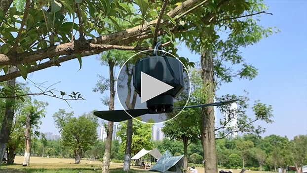 Amazon | 小型吊り下げ扇風機 10400mAh大容量キャンプ扇風機 LED