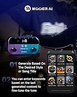 Vista 2 de MOOER Amplificador de auriculares con procesador multiefectos M1, pedales de guitarra bajo con 128 modelos de efectos de guitarra, 21 modelos