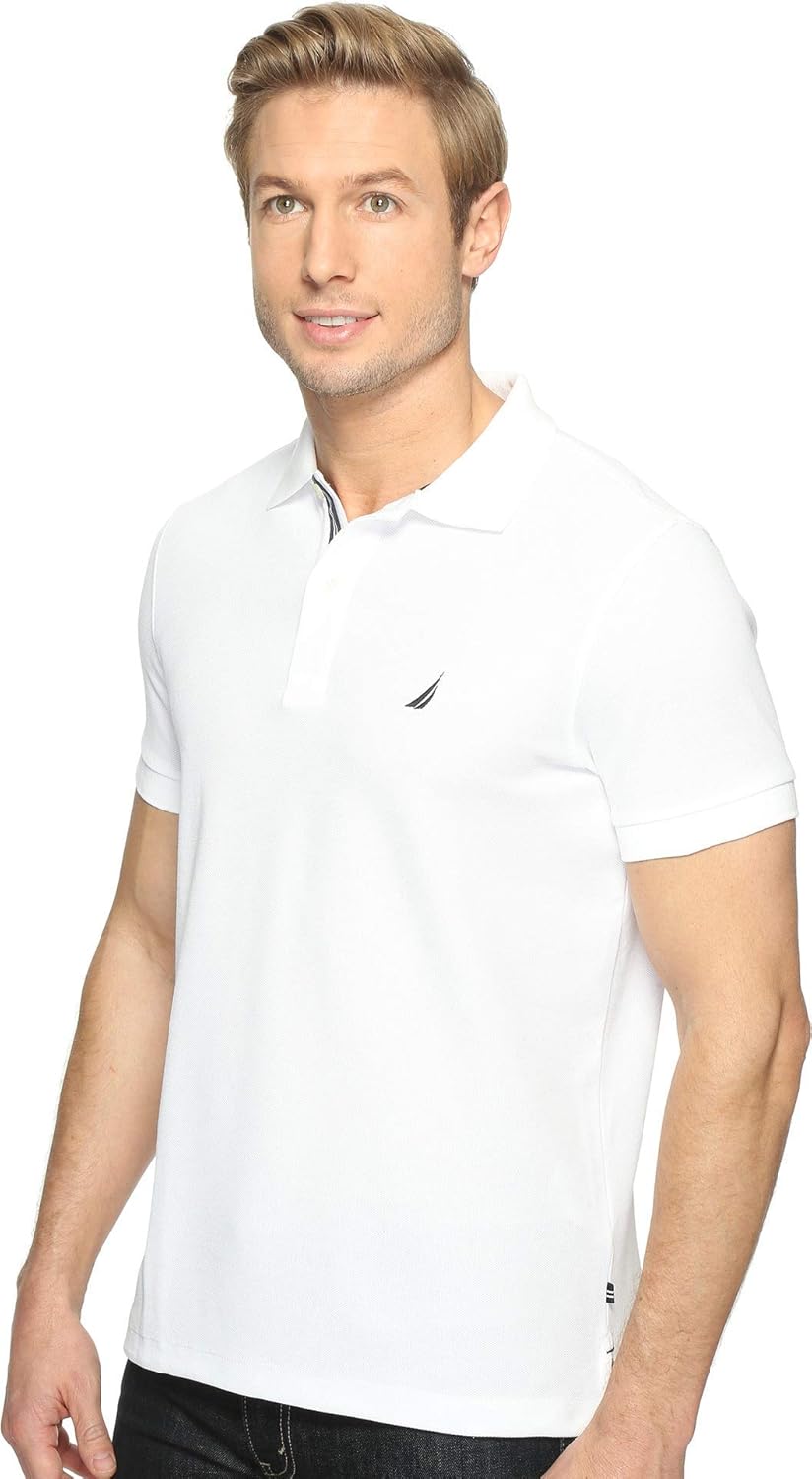 Nautica Mens Slim Fit Short Sleeve Solid Polo Shirt - Image 2