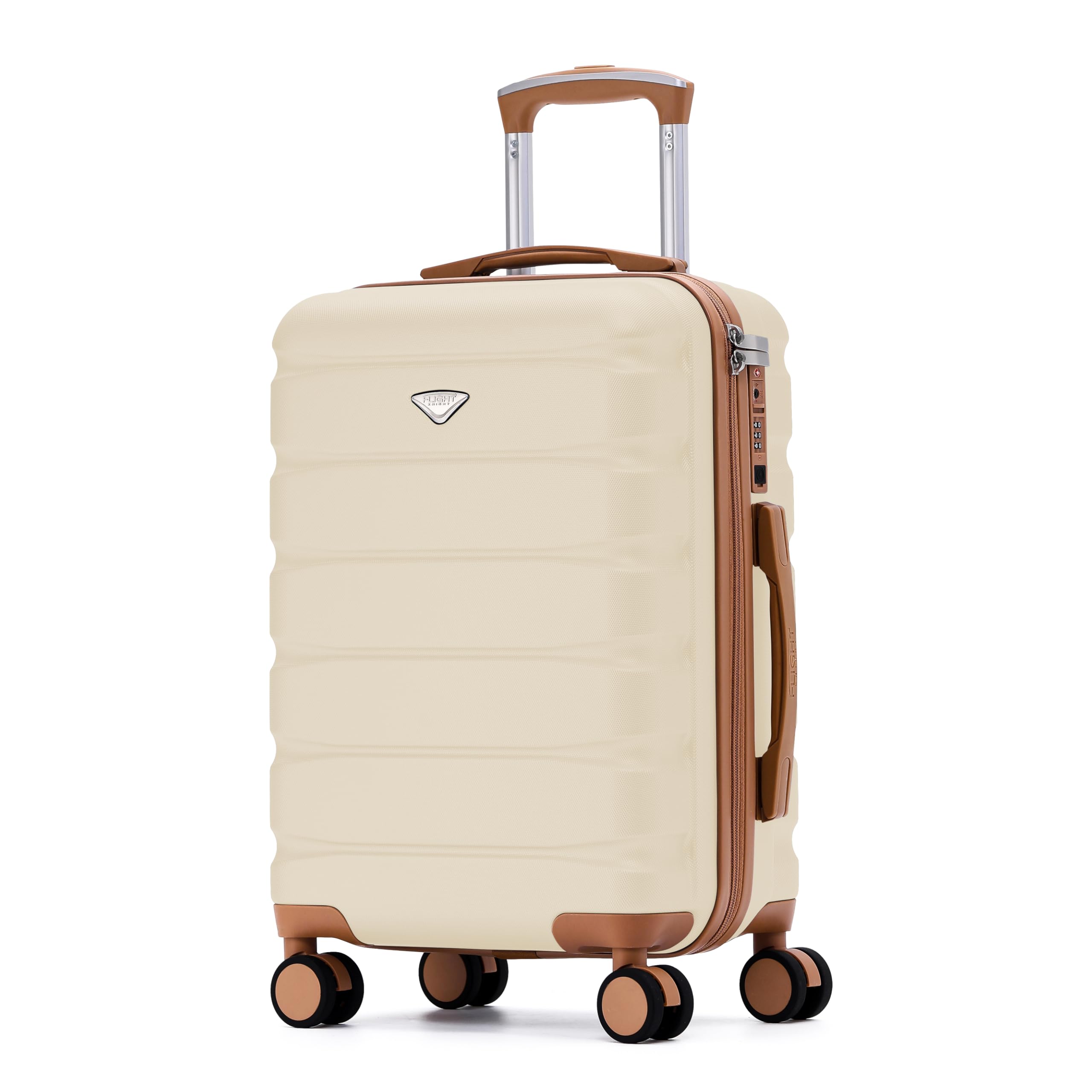 carry on suitcase 22x14x9 hardside built in tsa lock & usb port lightweight luggage silent double spinner wheels maximum overhead carry-on bag for american & united approved airlines