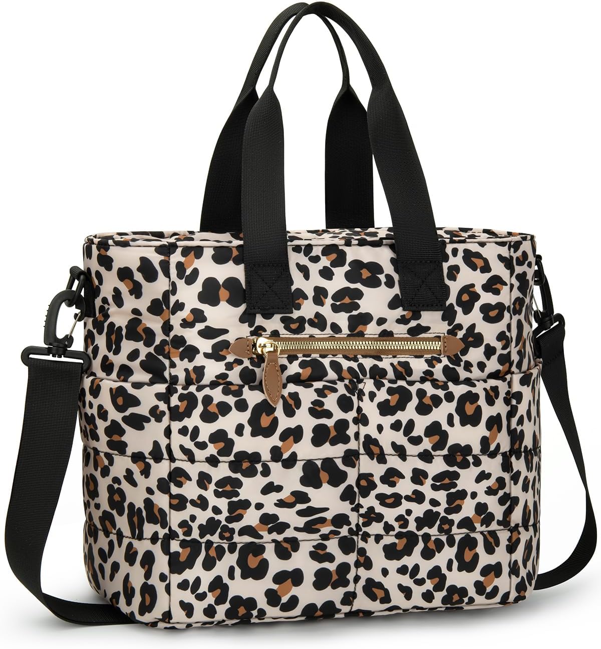 Tuwubi Women Lunch Bags for Work,Large Insulated Lunch Box with Pockets,Lunch Tote Bag for Office,School and Picnic (Leopard)