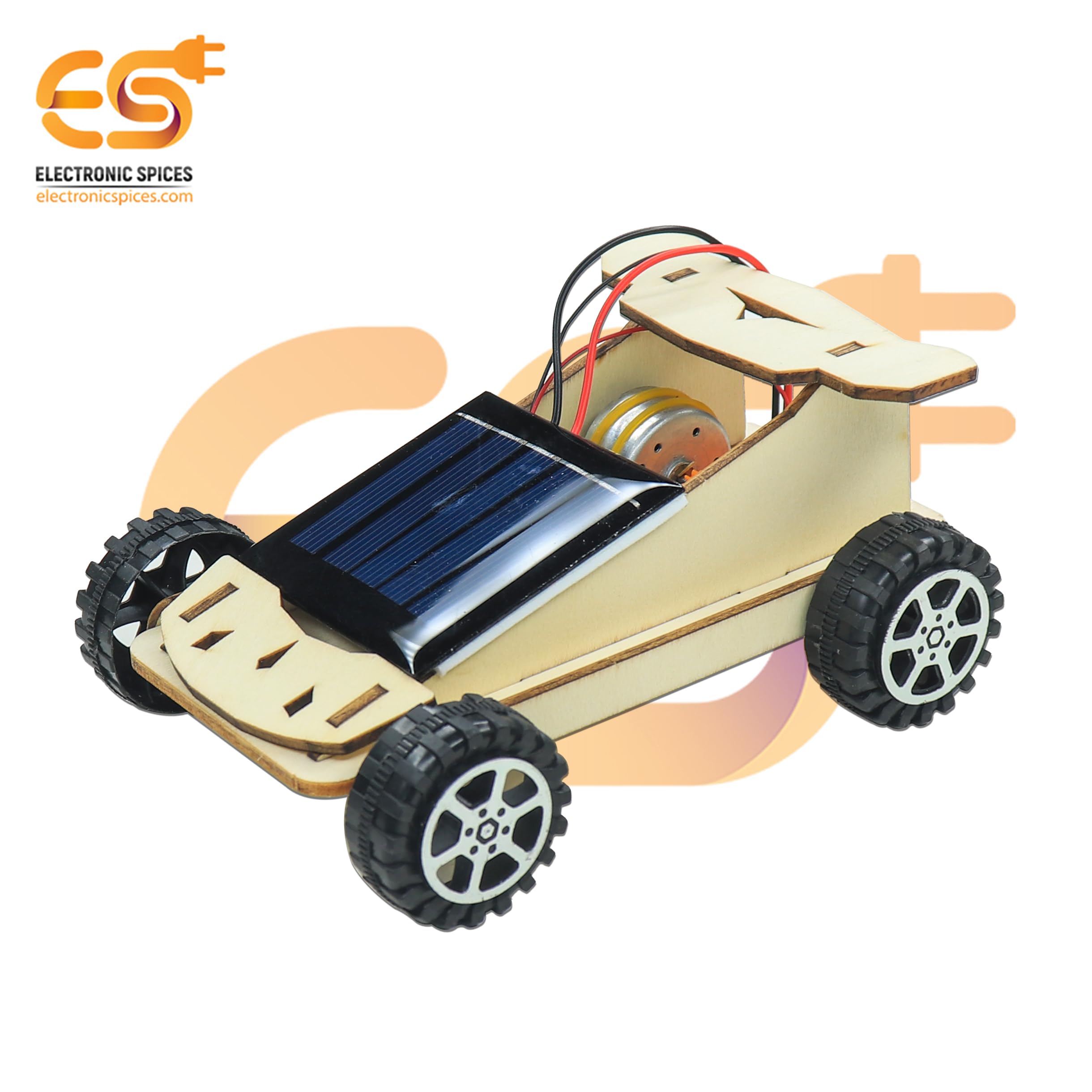 Electronic Spices STEM Educational DIY Wooden Assembly Solar Car Kit - Image 3 thumbnail